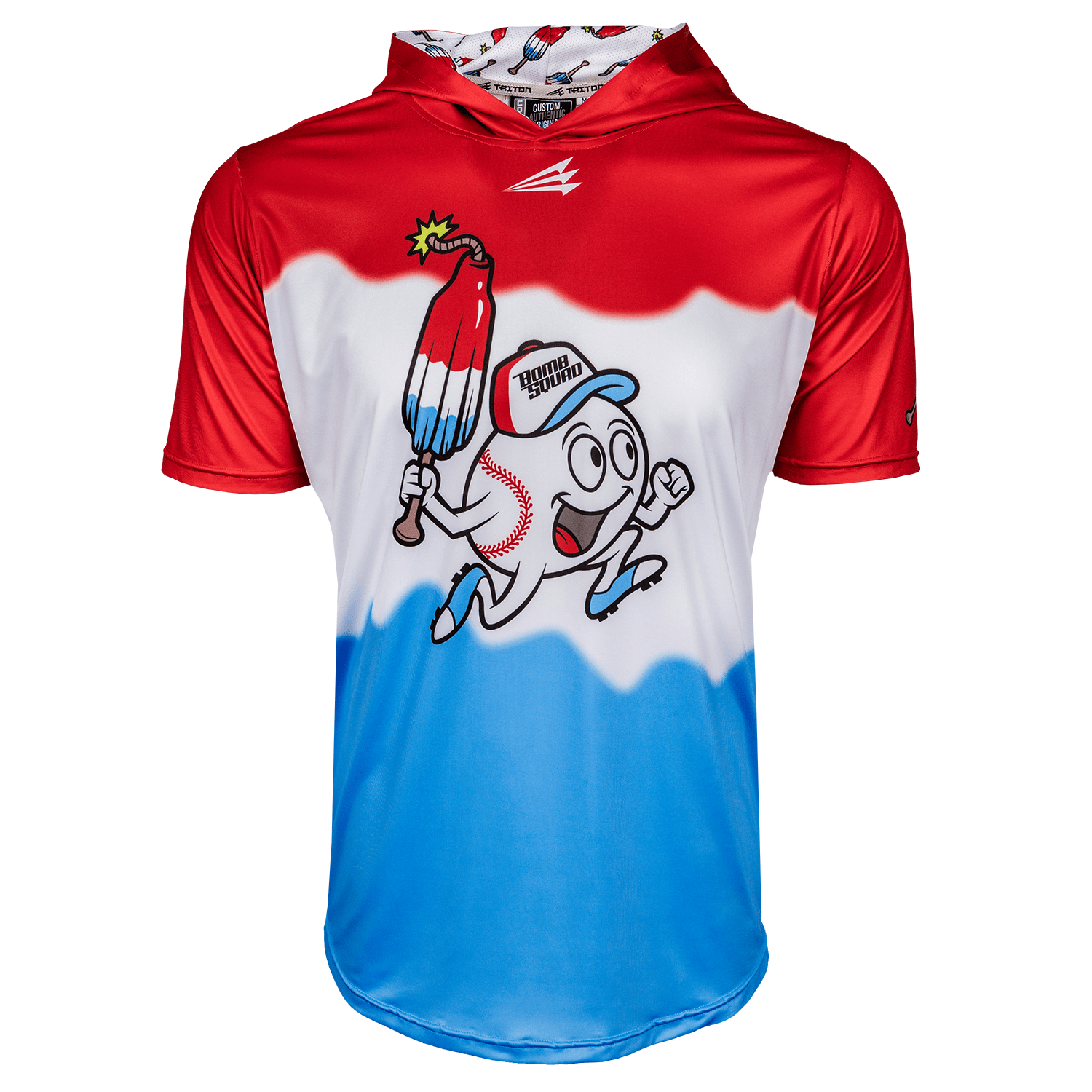 Bomb Squad Bomb Pop Short Sleeve Baseball Hoodie