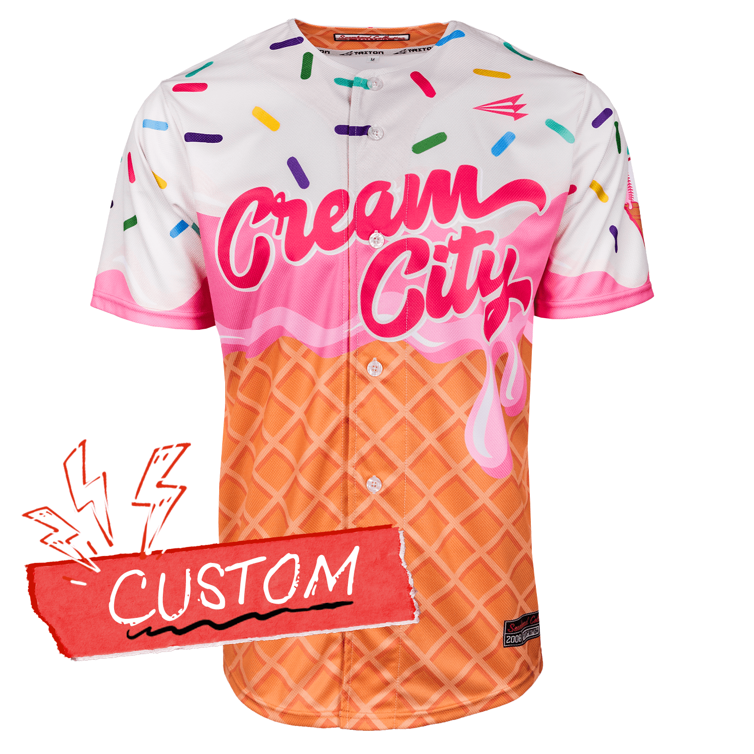 Cream City Ice Cream Baseball Jersey Free Customization