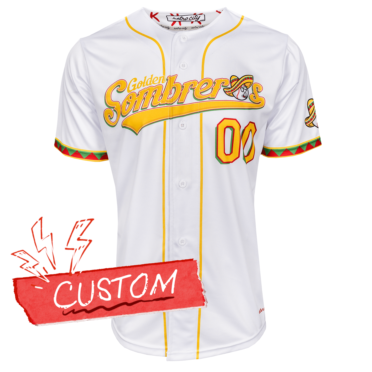 Golden Sombreros Triton Seamhead Lifestyle Baseball Jersey Shirt Home