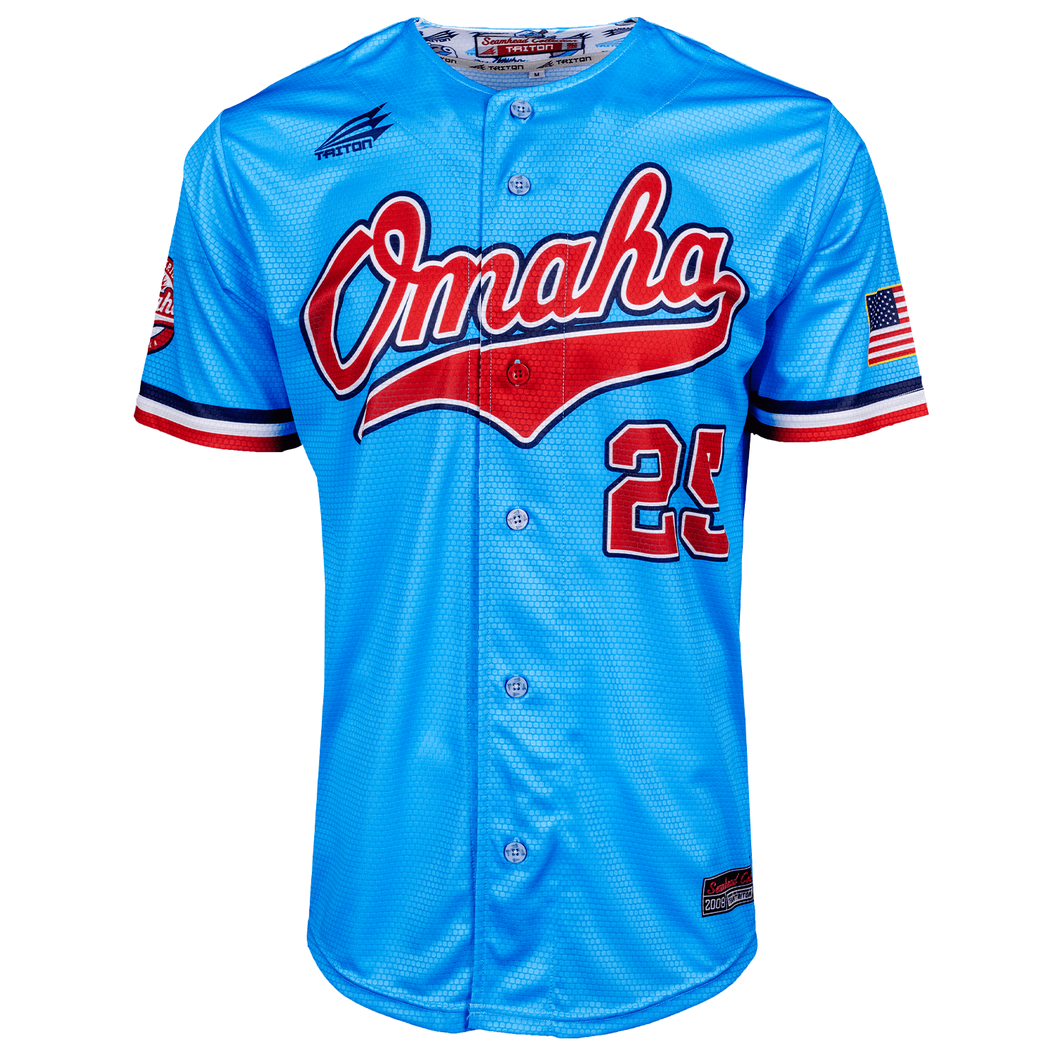 Omaha World Series 2025 Baseball Jersey (Baby Blue)