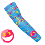Smiley K Paint Splatter Graffiti Compression Baseball Lifestyle Sleeve