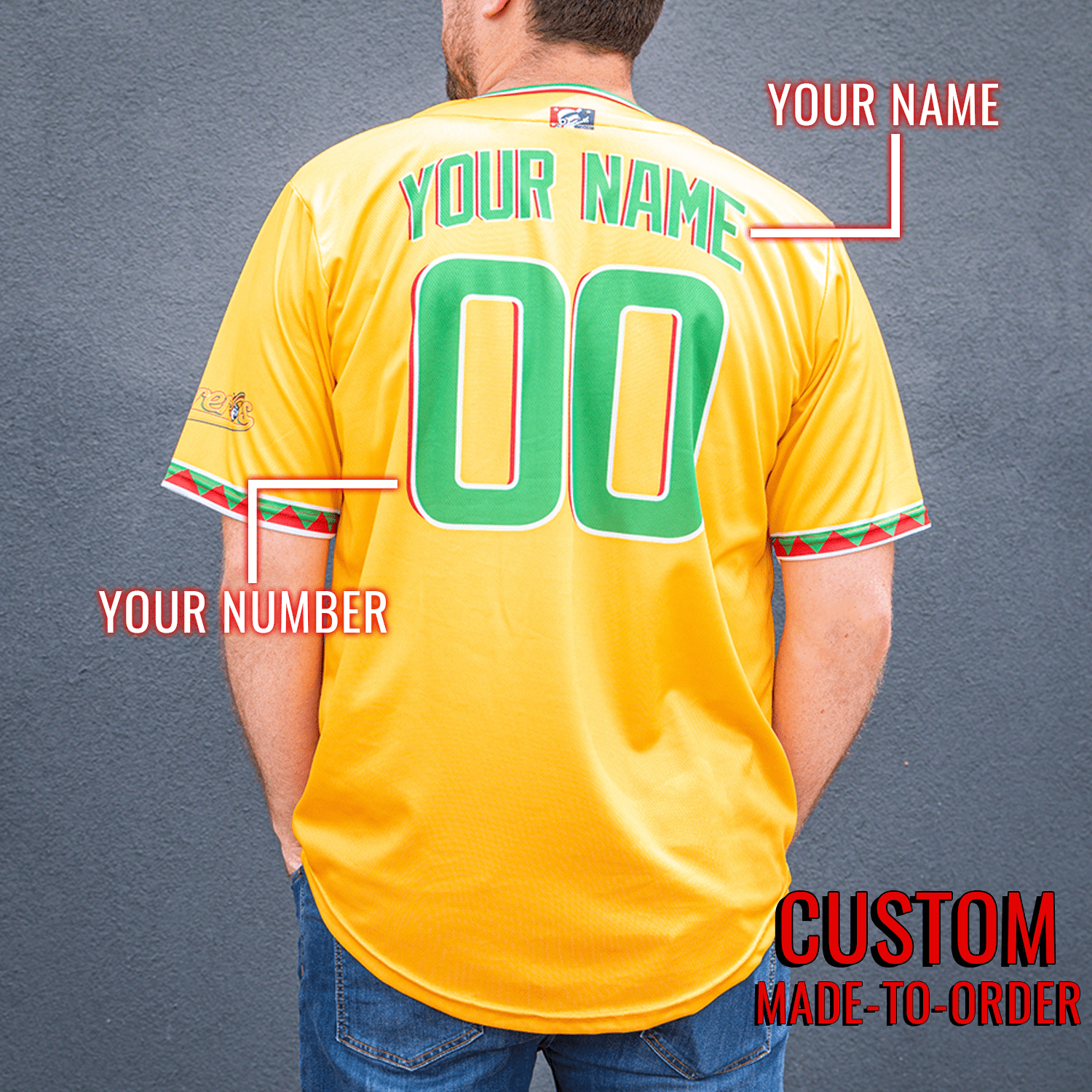 Golden Sombreros Seamhead Baseball League Jersey (Away) *CUSTOM*