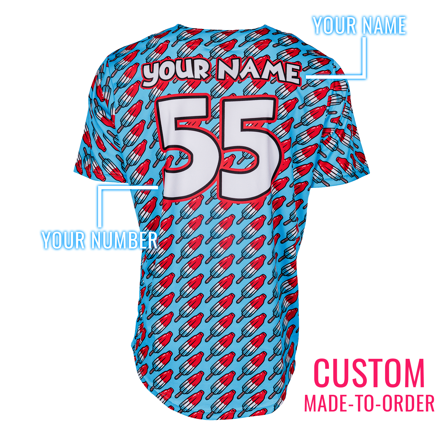 Freedom Pops Lifestyle Baseball Jersey *CUSTOM*