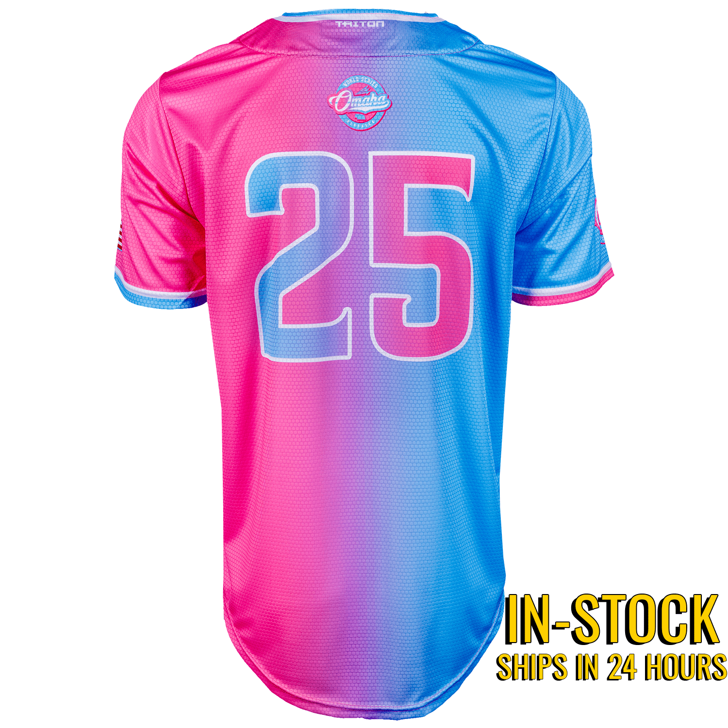 Omaha World Series 2025 Baseball Jersey (Cotton Candy)