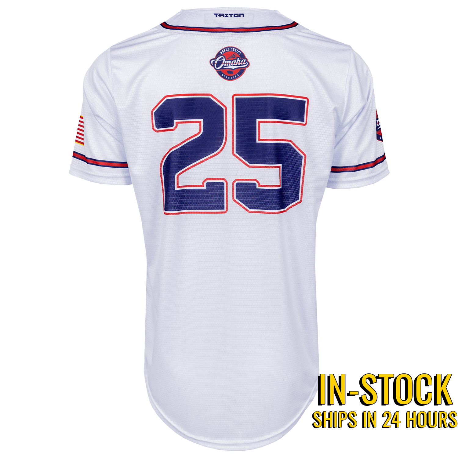 Omaha World Series 2025 Baseball Jersey (White)