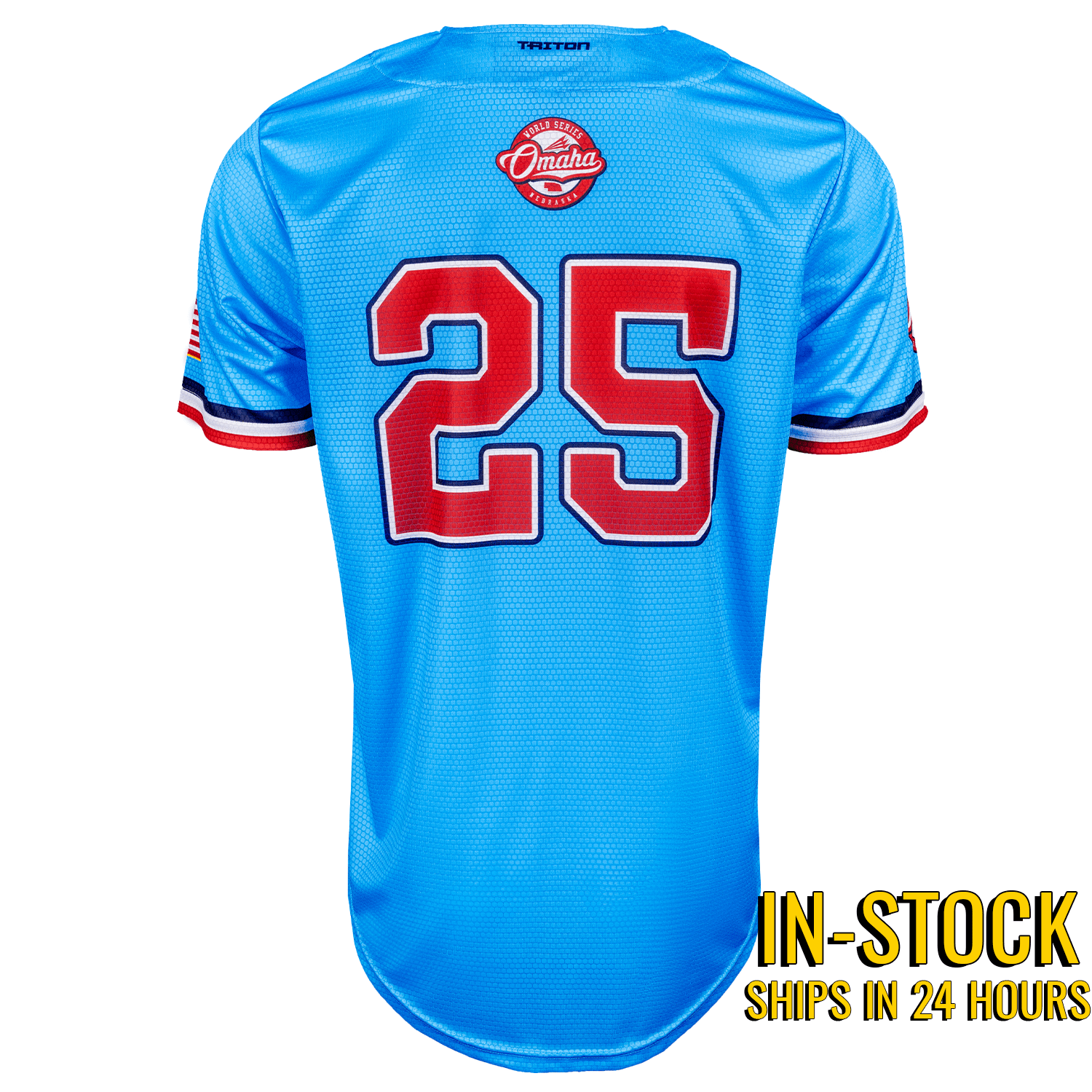 Omaha World Series 2025 Baseball Jersey (Baby Blue)