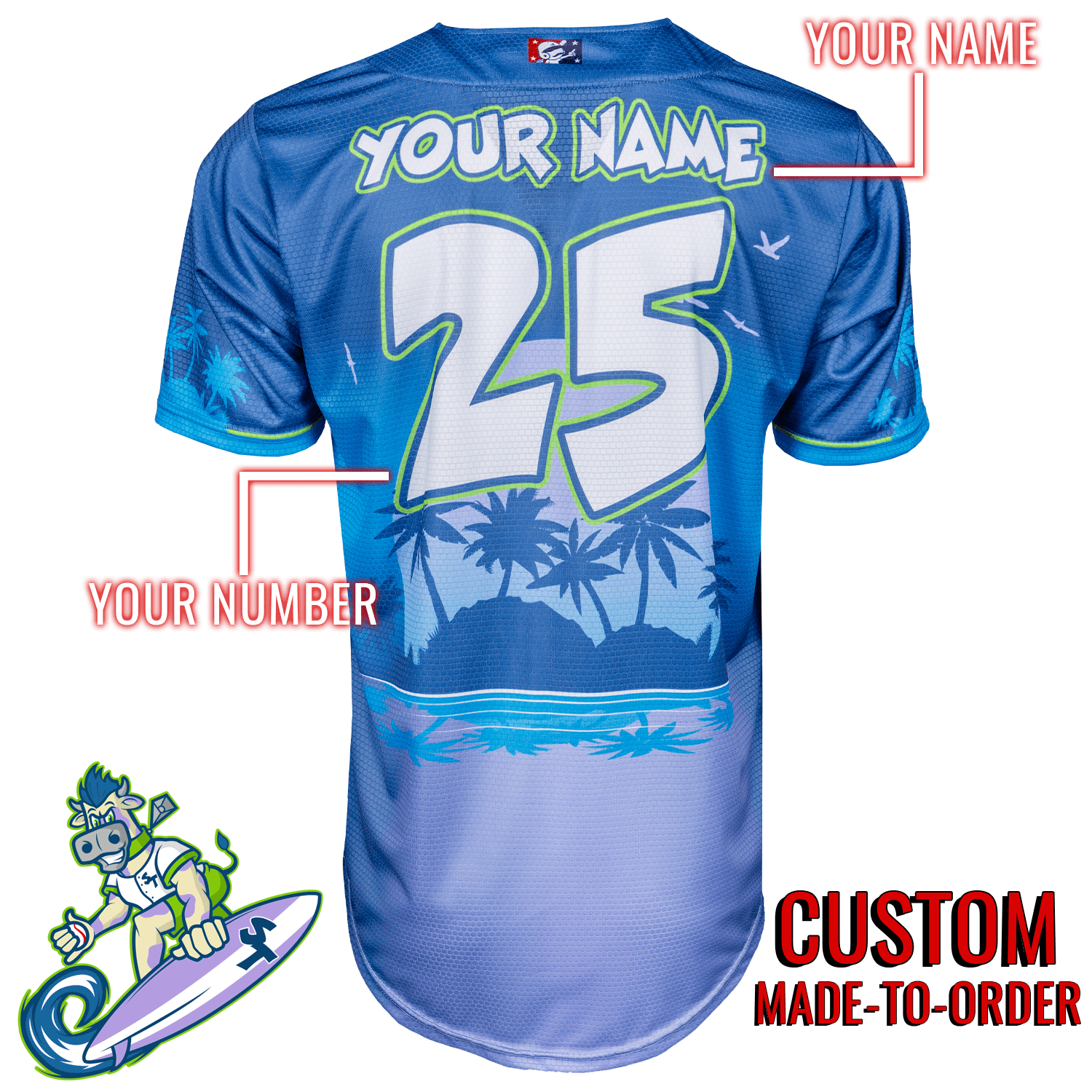 Surfin' Turfs Seamhead Baseball League Jersey (Away) *CUSTOM*