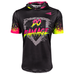 Do Damage Party Animals Short Sleeve Baseball Hoodie Shirt