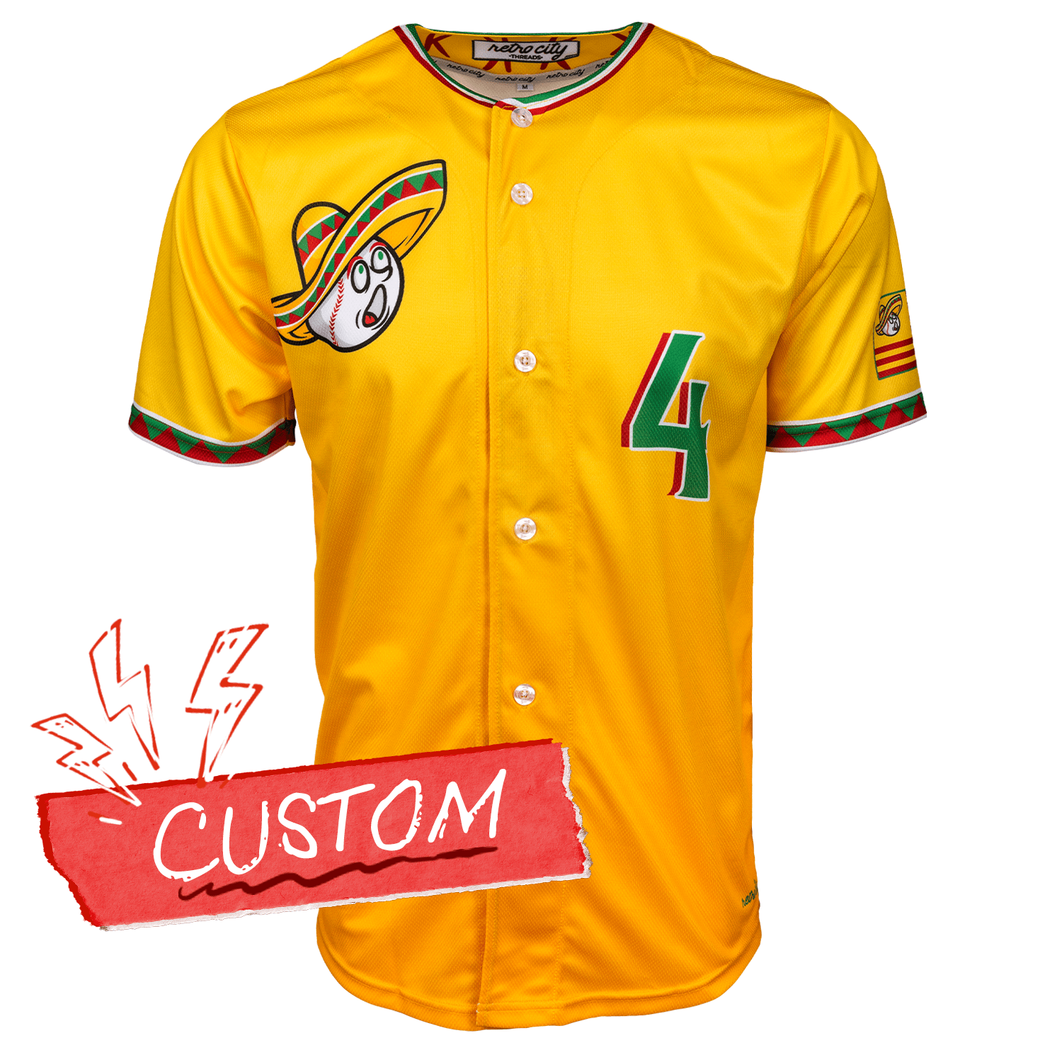 Golden Sombreros Triton Seamhead Lifestyle Baseball Jersey