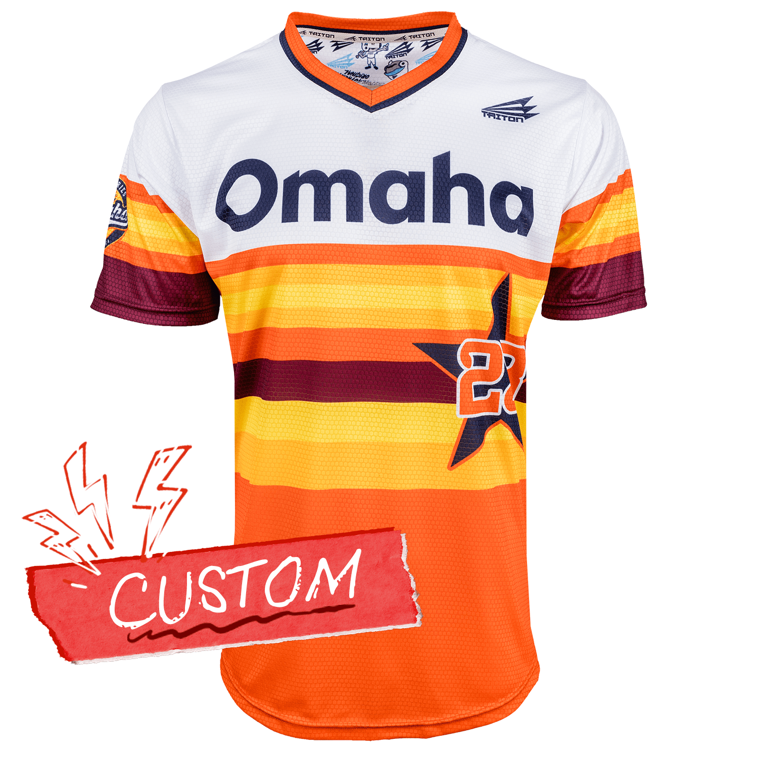 NCAA College World Series Omaha Baseball Jersey Shirt Houston Astros Tequila Sunrise