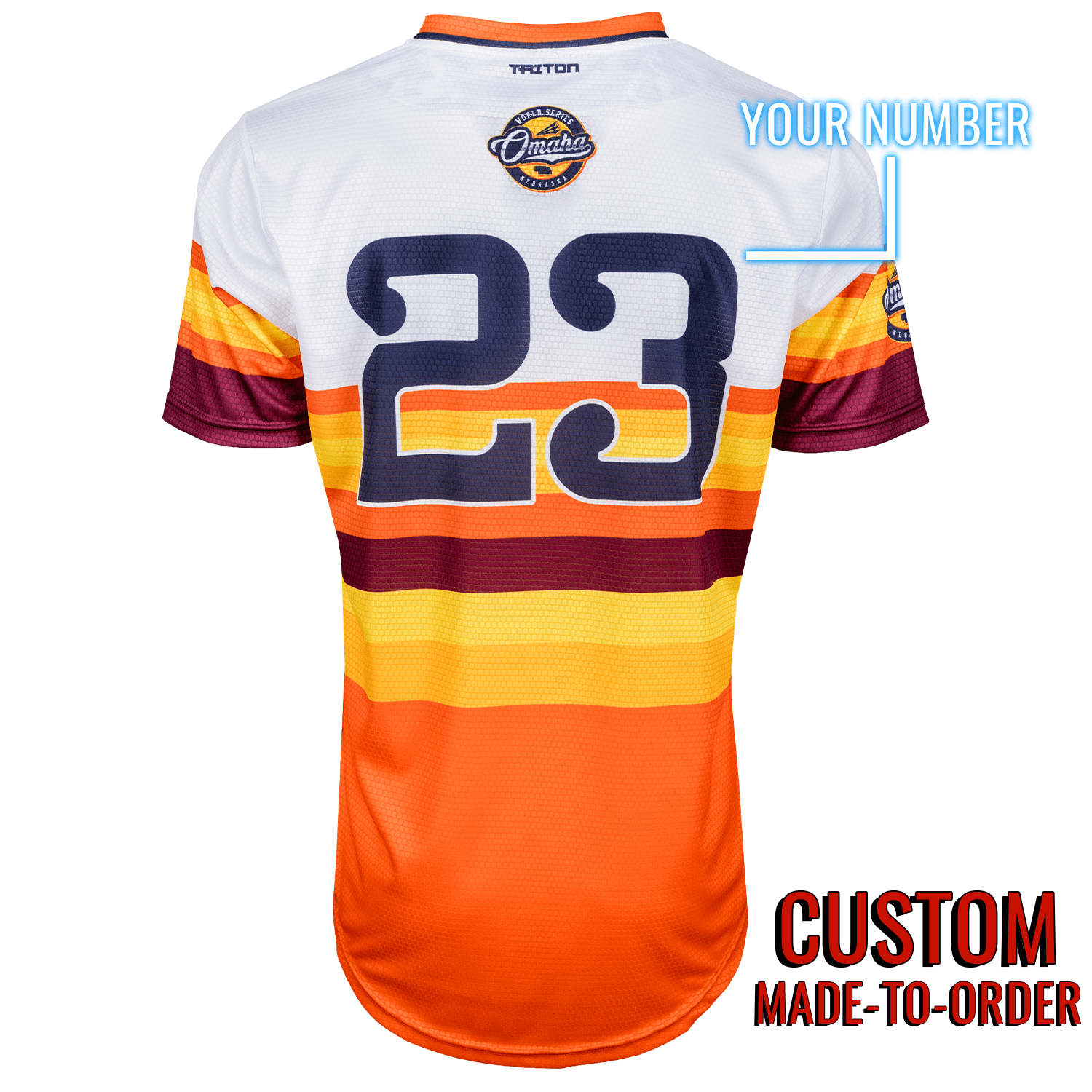 Omaha World Series Baseball Jersey *CUSTOM* (Tequila Sunrise)