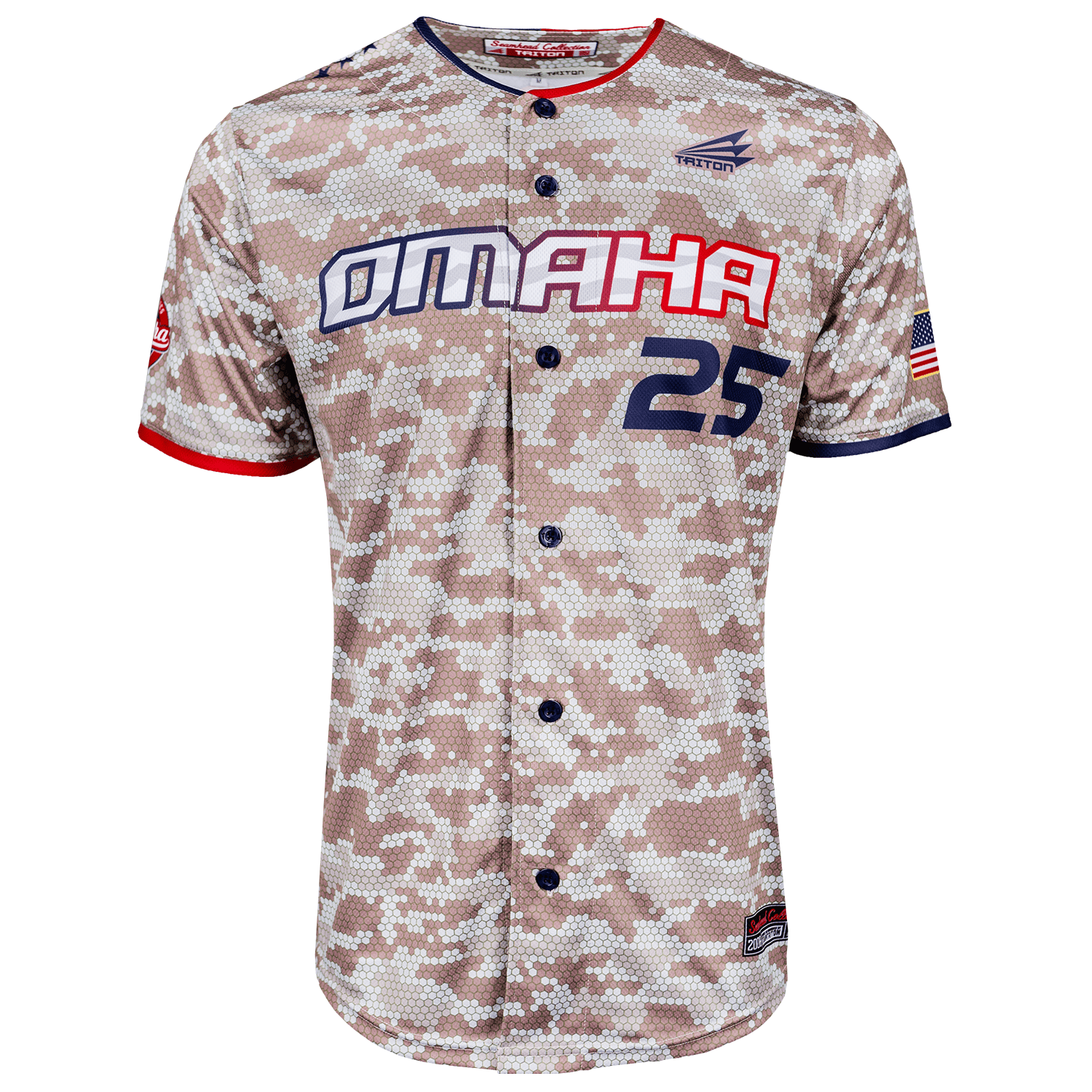 Omaha NCAA World Series 2025 Camo Baseball Jersey Shirt
