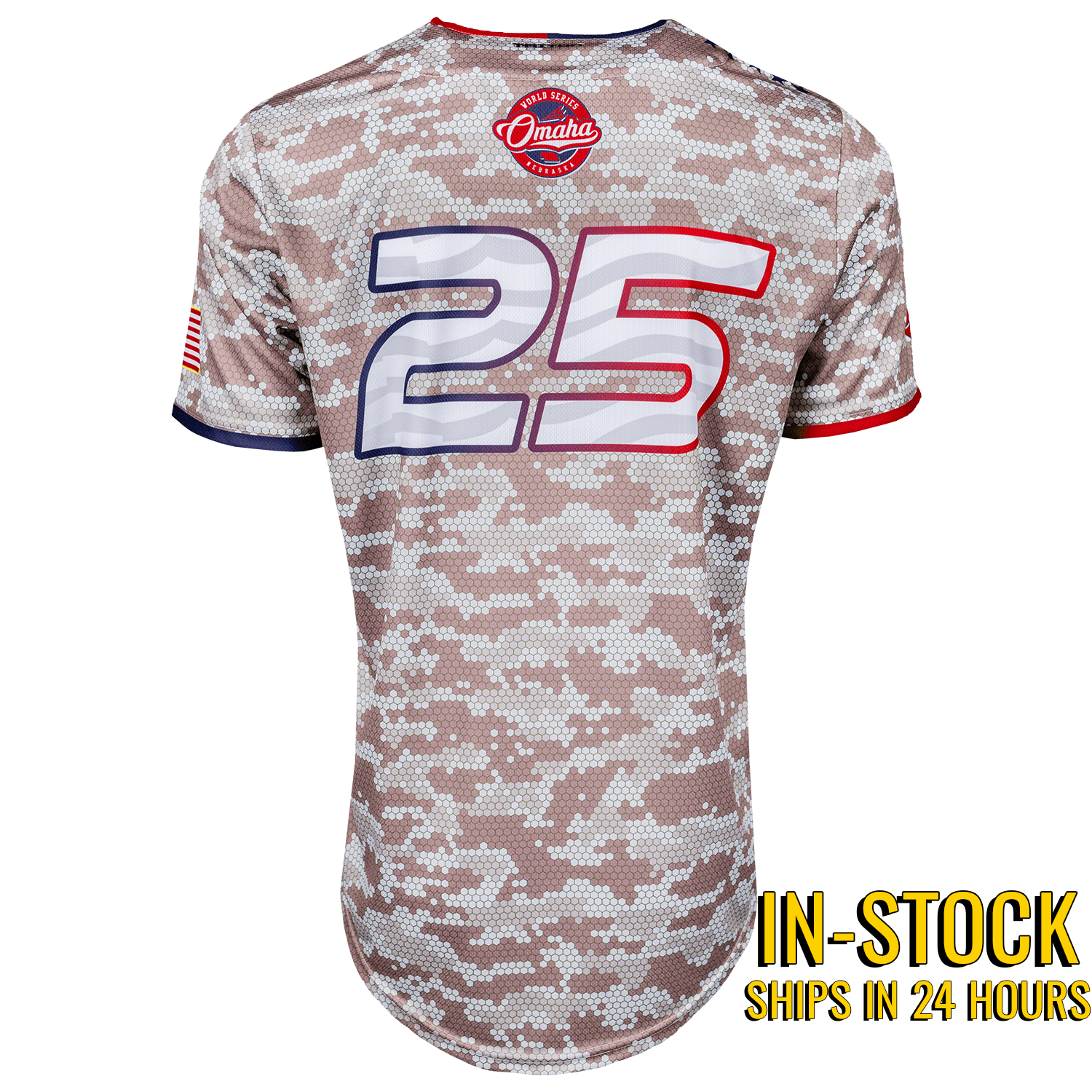 Omaha World Series 2025 Baseball Jersey (Camo)