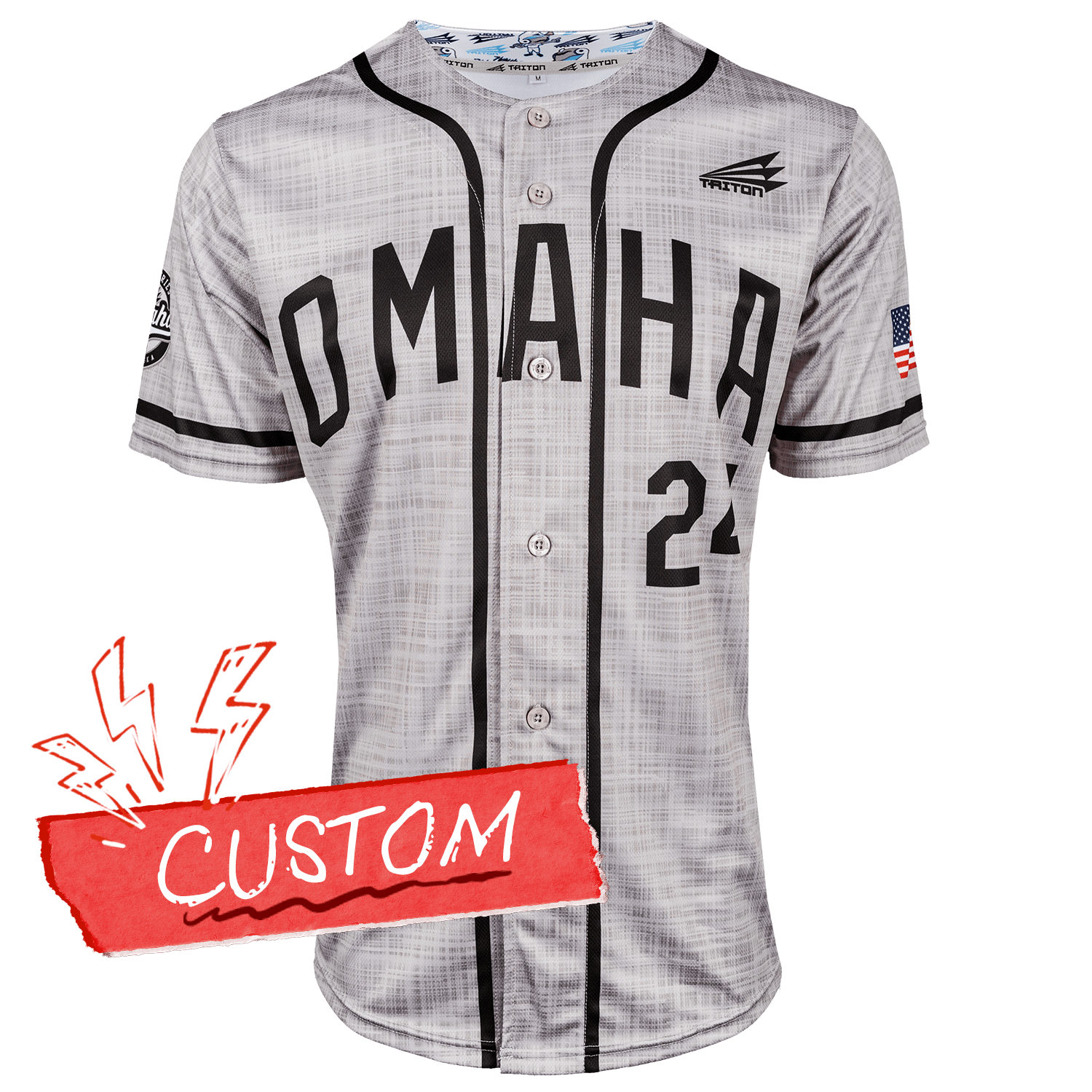 Omaha World Series Gray Flannel Baseball Jersey – Seamhead Swag Omaha World Series Gray Flannel Baseball Jersey – Seamhead Swag