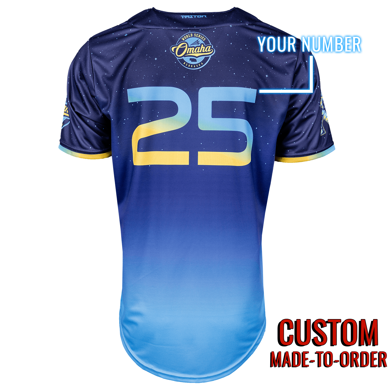Omaha World Series Baseball Jersey *CUSTOM* (Galaxy)