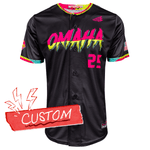 NCAA College World Series Omaha Baseball Jersey Shirt Neon
