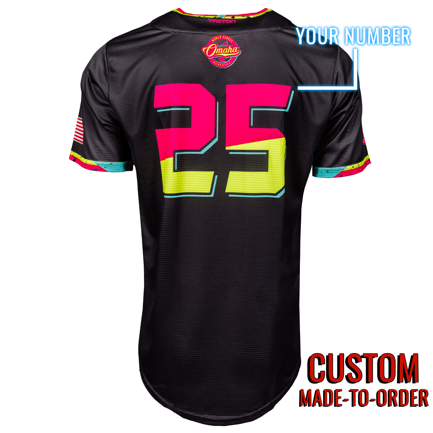 Omaha World Series Baseball Jersey *CUSTOM* (Neon)