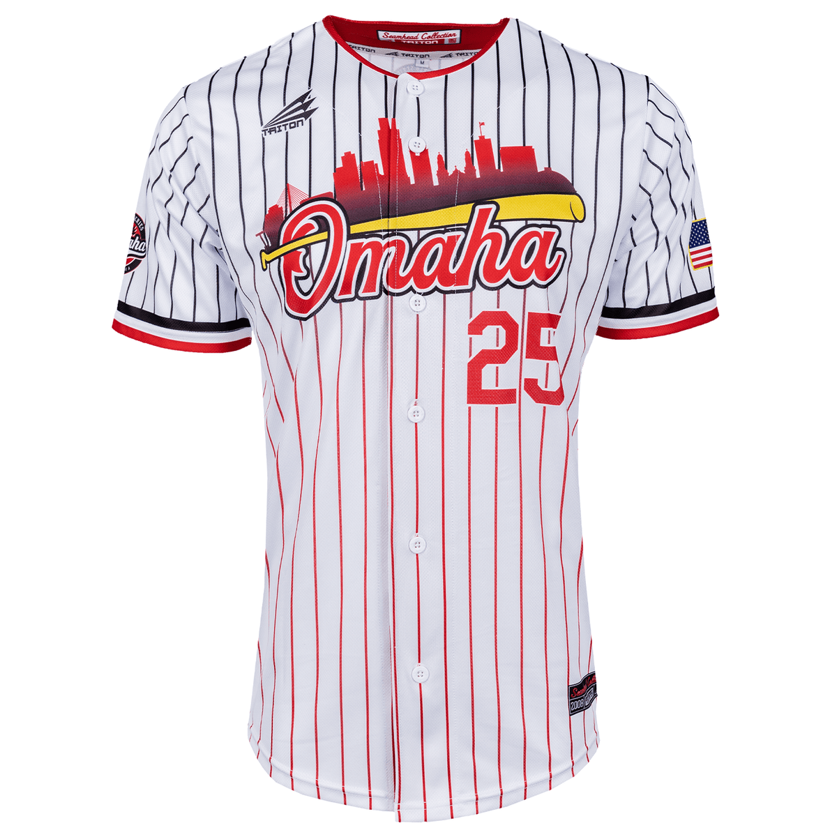 NCAA College World Series 2025 Omaha Skyline Baseball Jersey Shirt