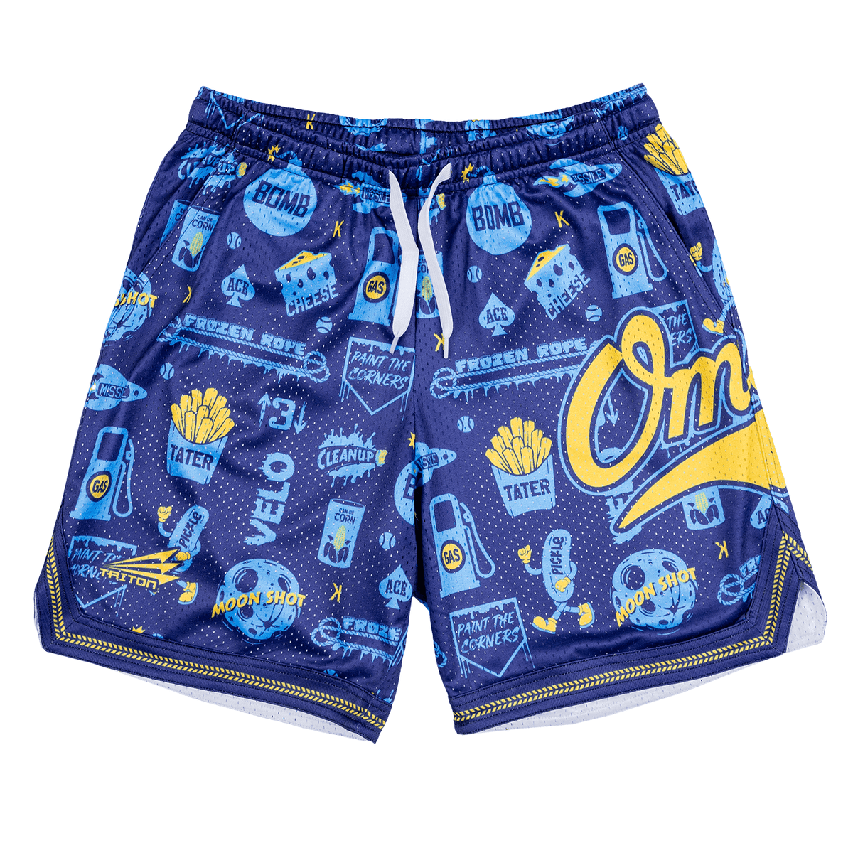 NCAA College World Series Omaha Retro Mesh Baseball Slang Shorts