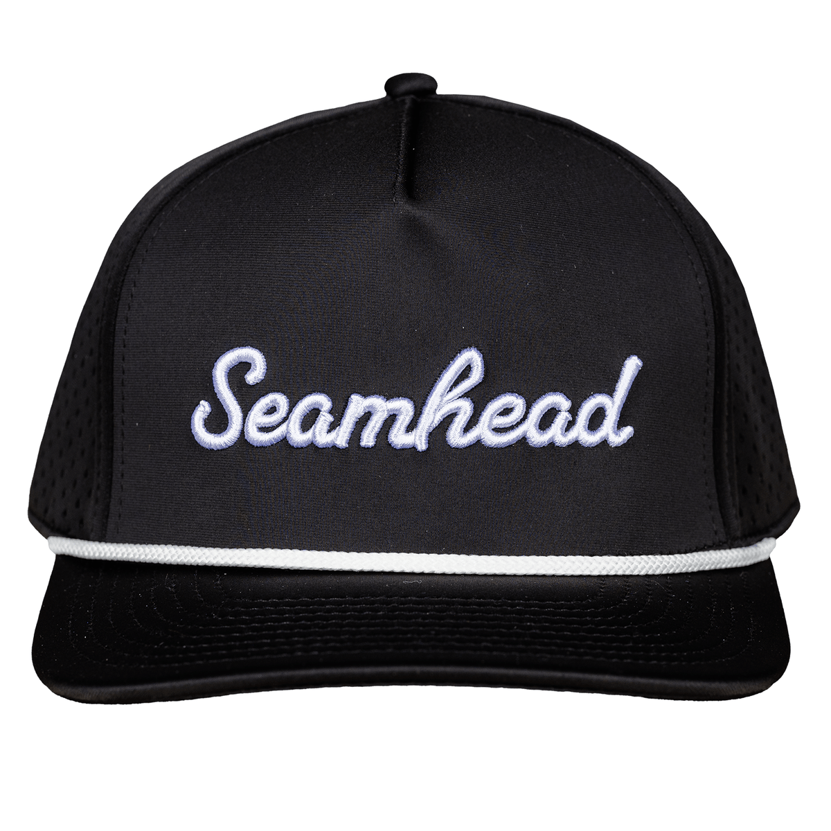 Seamhead snapback baseball rope hat black