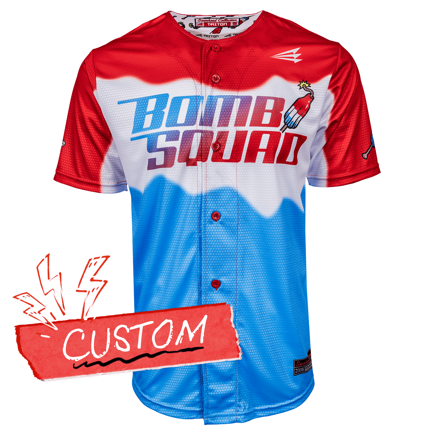 Bomb Squad Bomb Pop Seamhead Lifestyle Baseball Jersey Shirt