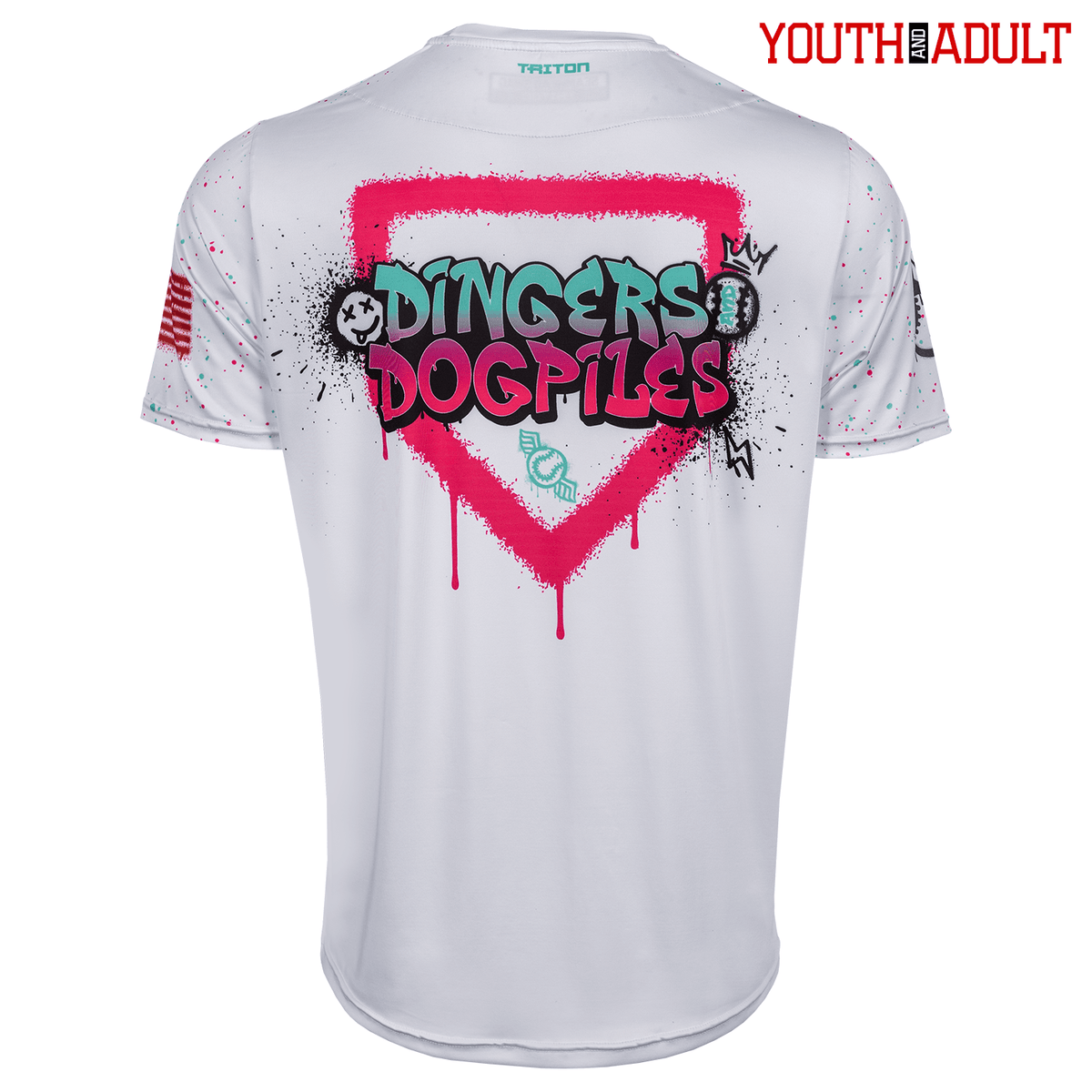 Dingers & Dogpiles HyperMAX Baseball 101 T-Shirt graffiti paint