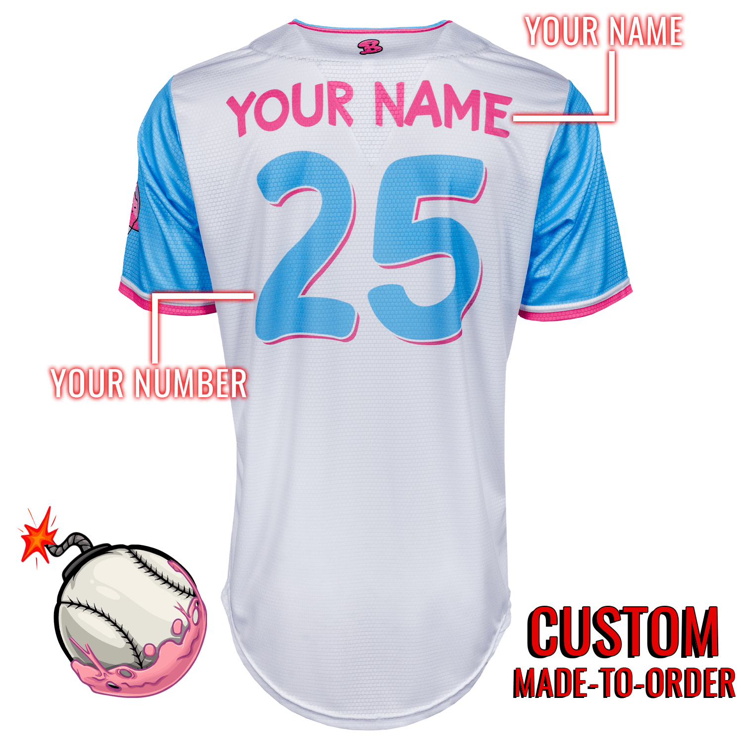 Bubblegum Bombers Lifestyle Baseball Jersey *CUSTOM*