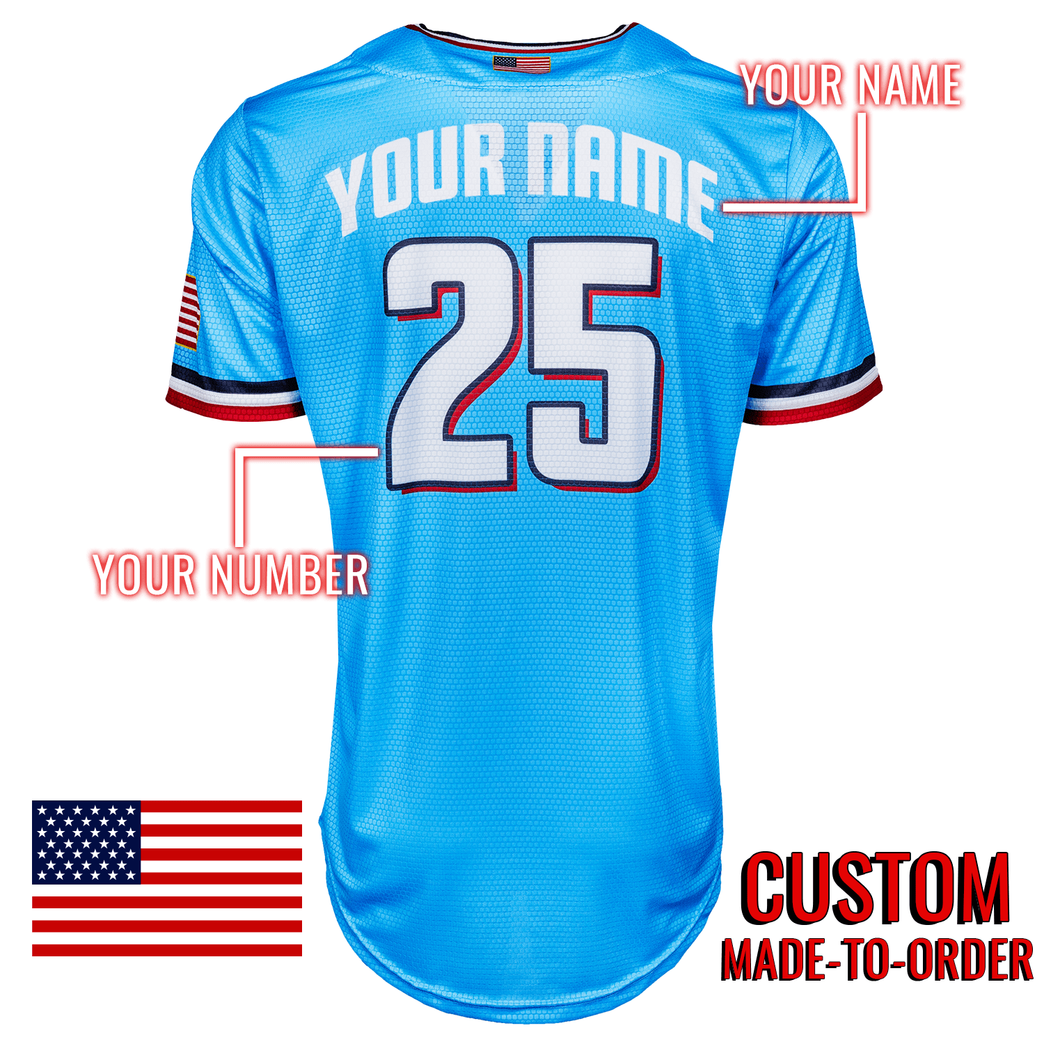 Dinger Nation USA Lifestyle Baseball Jersey *CUSTOM*