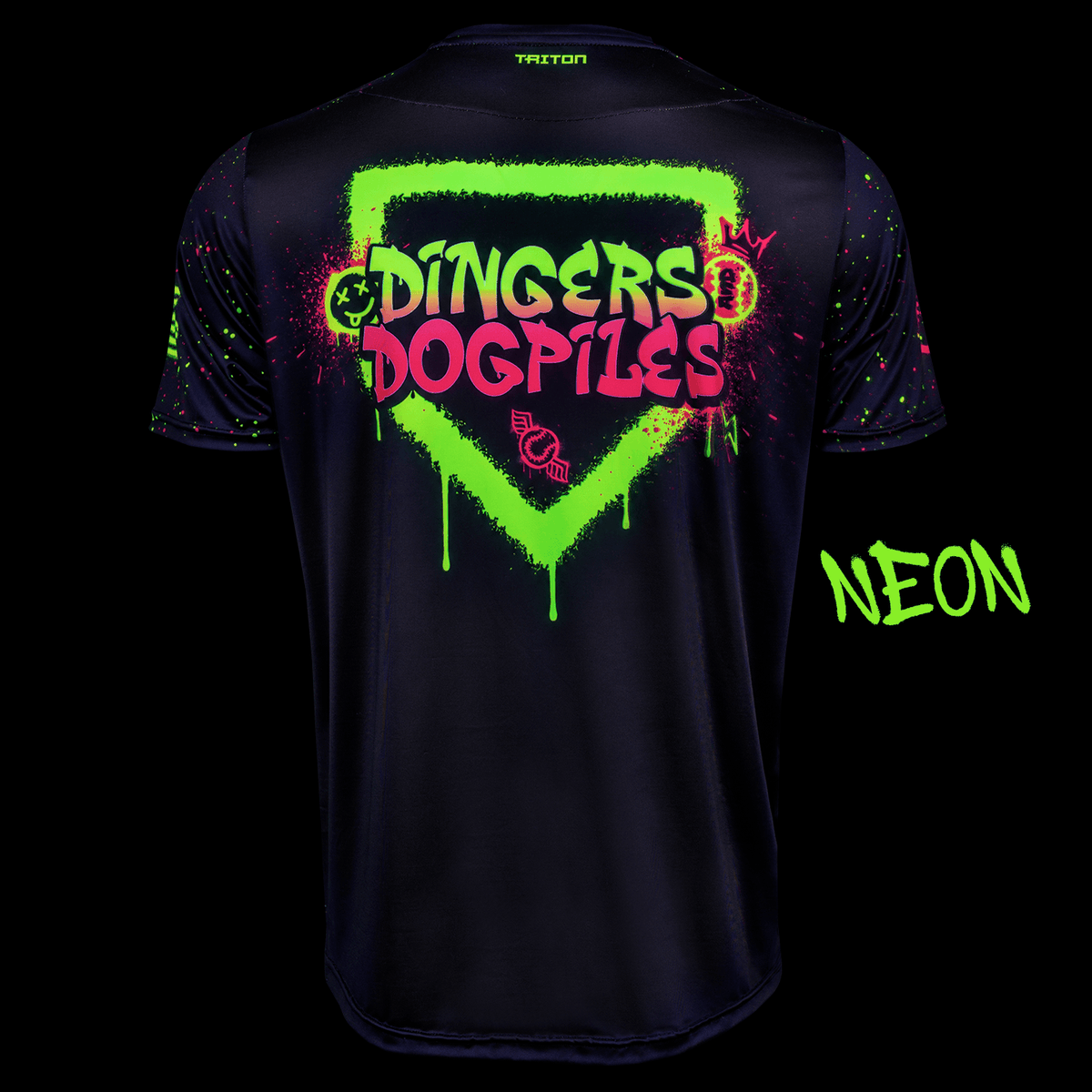 Dingers & Dogpiles HyperMAX Baseball T-Shirt (Neon)