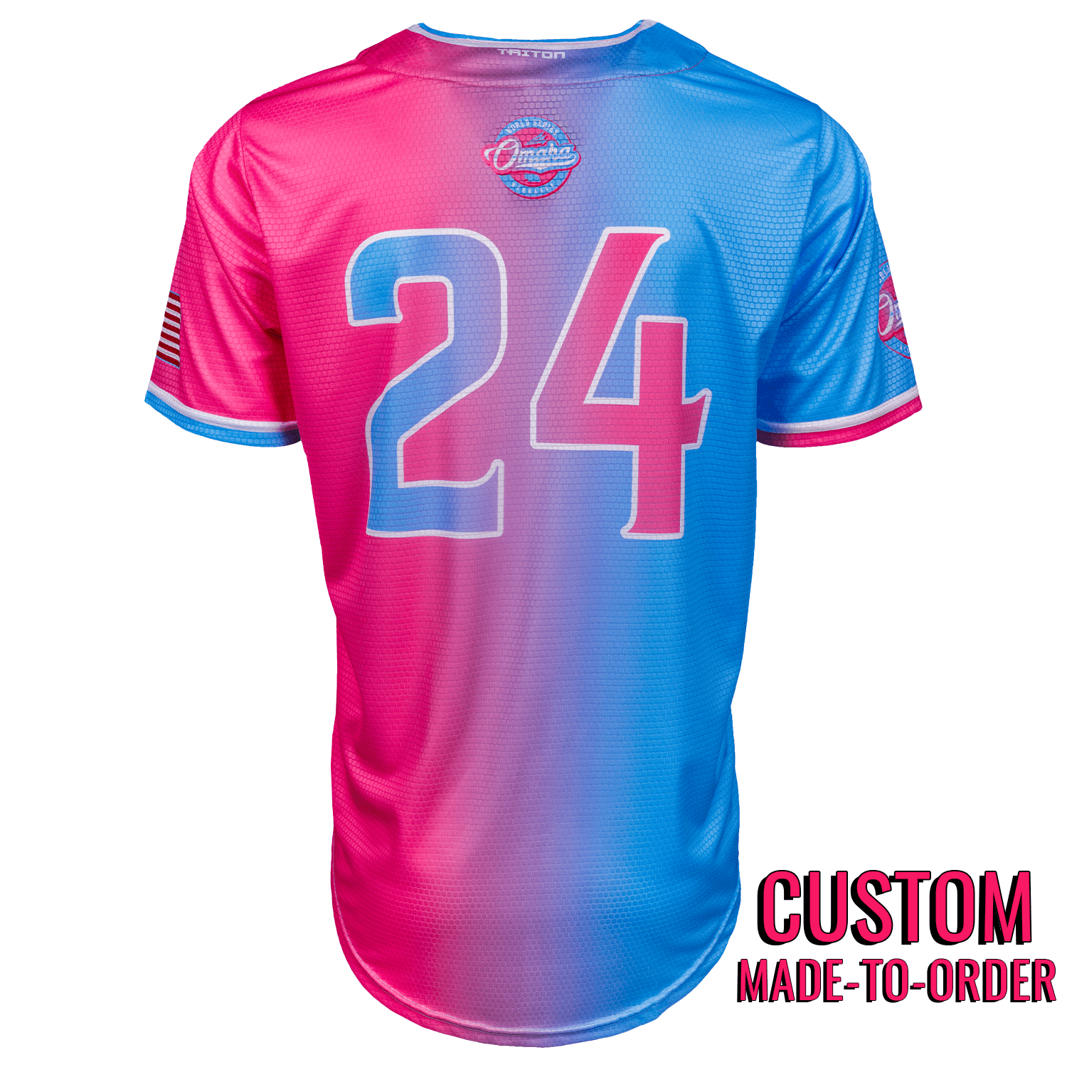 Omaha World Series Baseball Jersey Limited Edition *CUSTOM* (Cotton Candy)