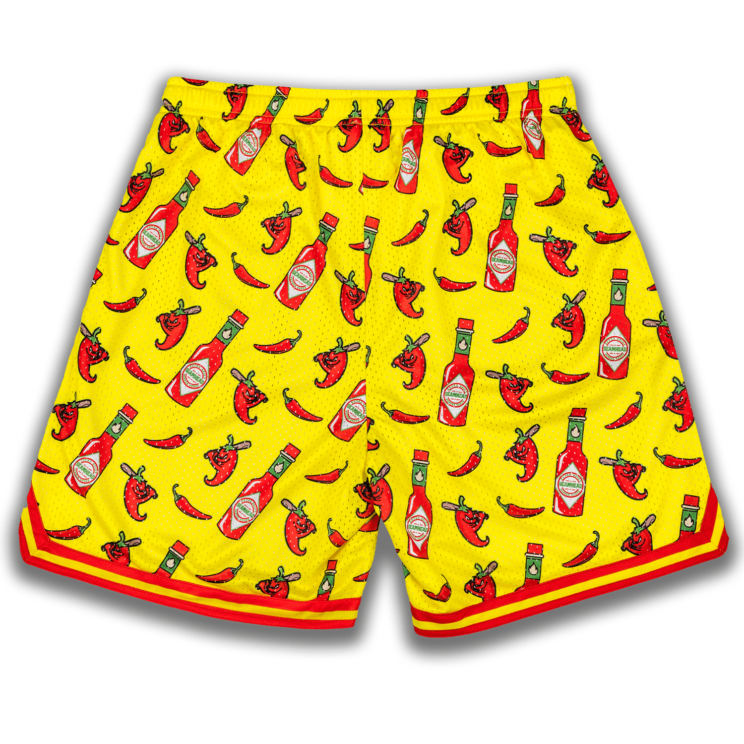 Ghost Peppers Mesh Lifestyle Baseball Shorts – Seamhead Swag Ghost Peppers Mesh Lifestyle Baseball Shorts – Seamhead Swag