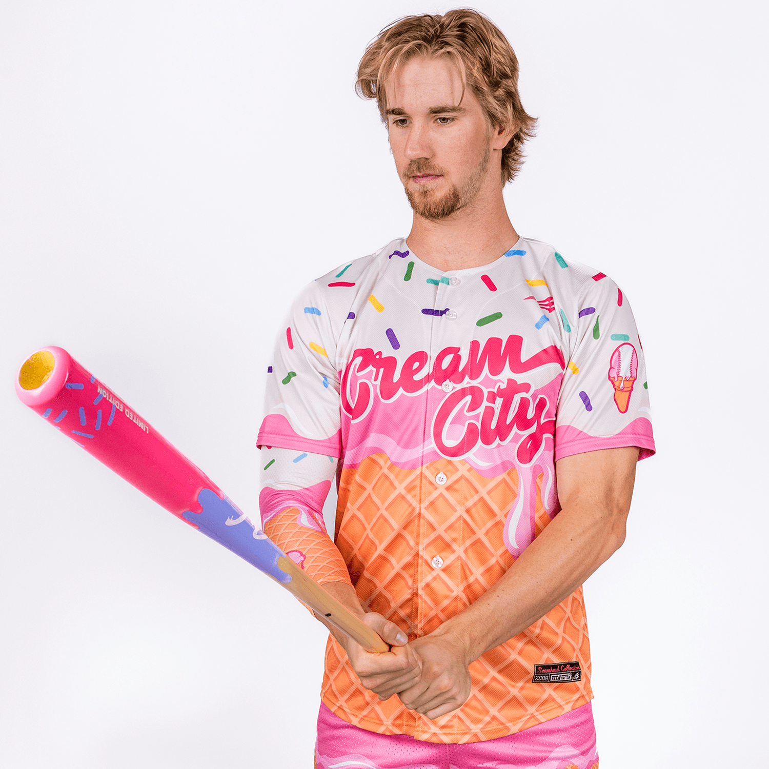 Cream City Ice Cream Baseball Jersey - Free Customization 2XL Cream City Ice Cream Baseball Jersey - Free Customization 2XL