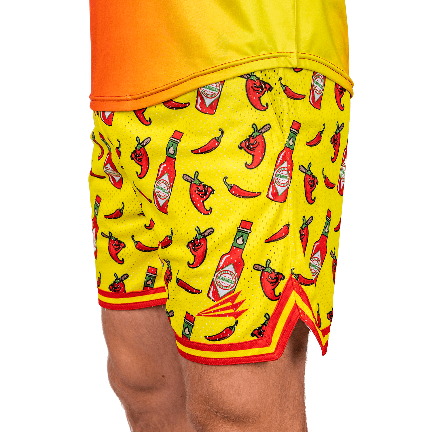 chili peppers baseball shorts