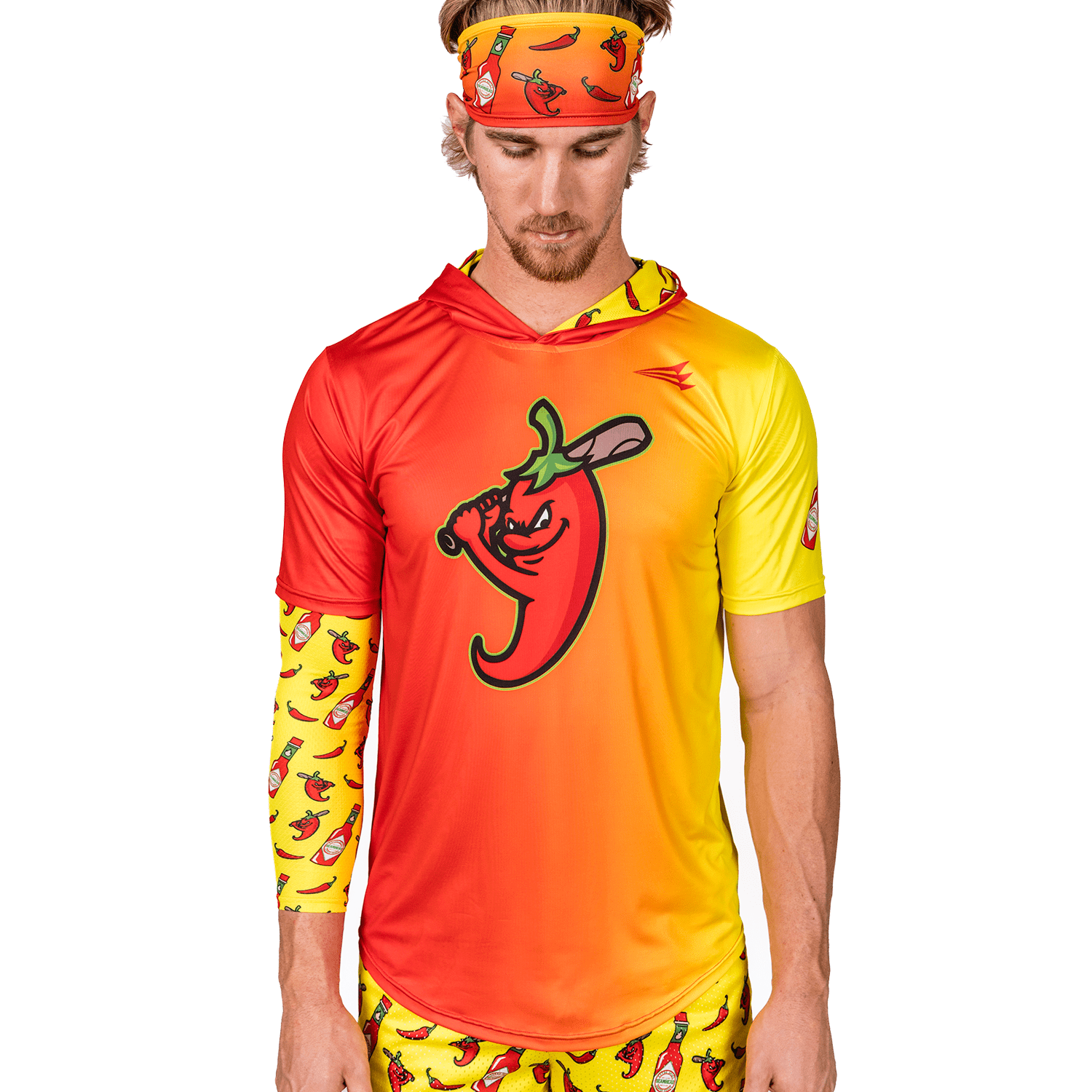 chili peppers baseball hoodie shortsleeve pullover