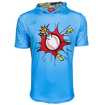 Comic Book Baseball Lifestyle Pullover Hoodie