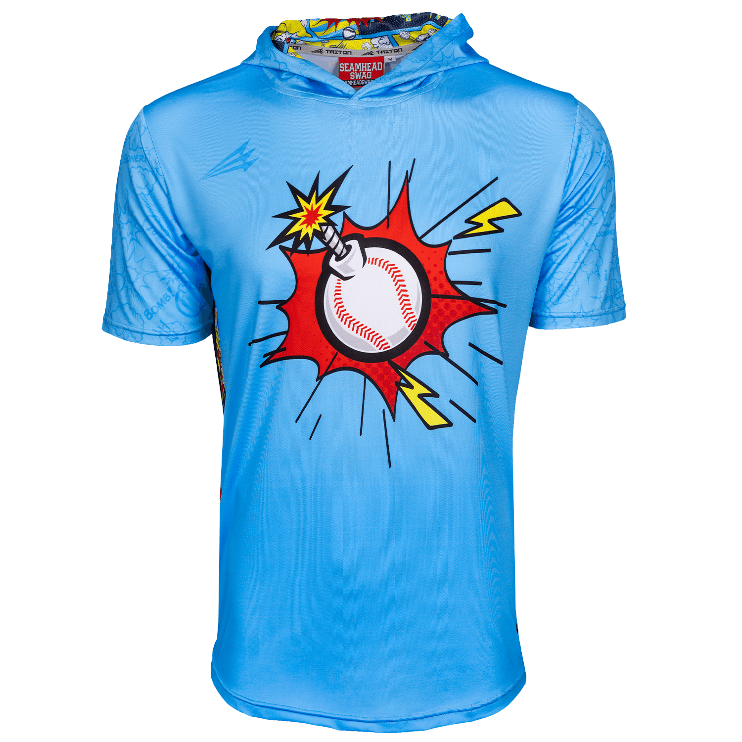 Comic Book Baseball Lifestyle Pullover Hoodie