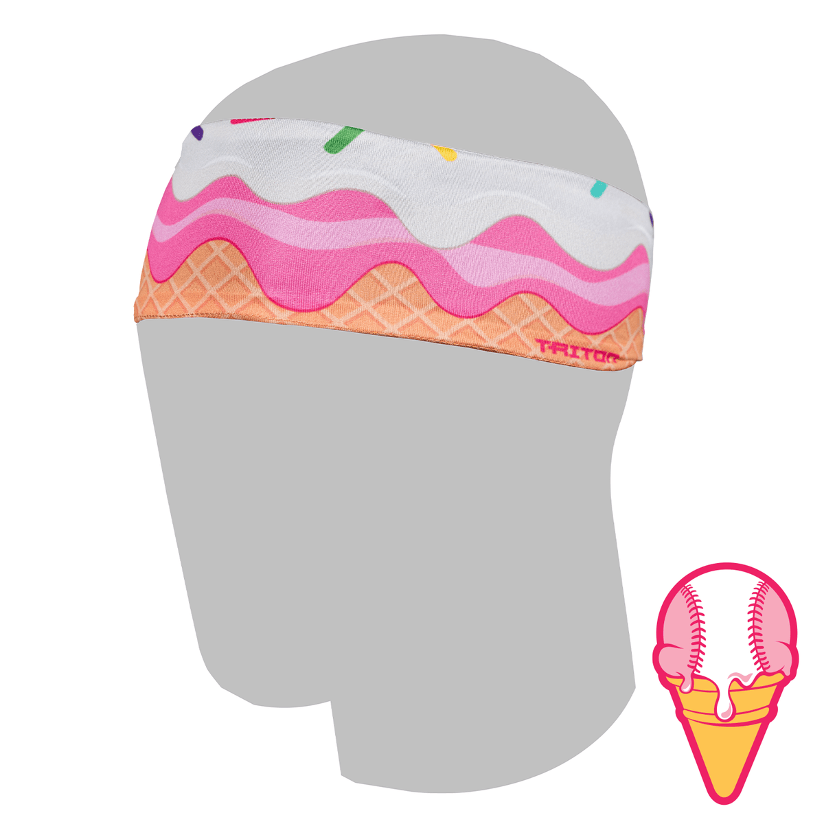 Cream City Ice Cream Baseball Lifestyle Seamhead Headband