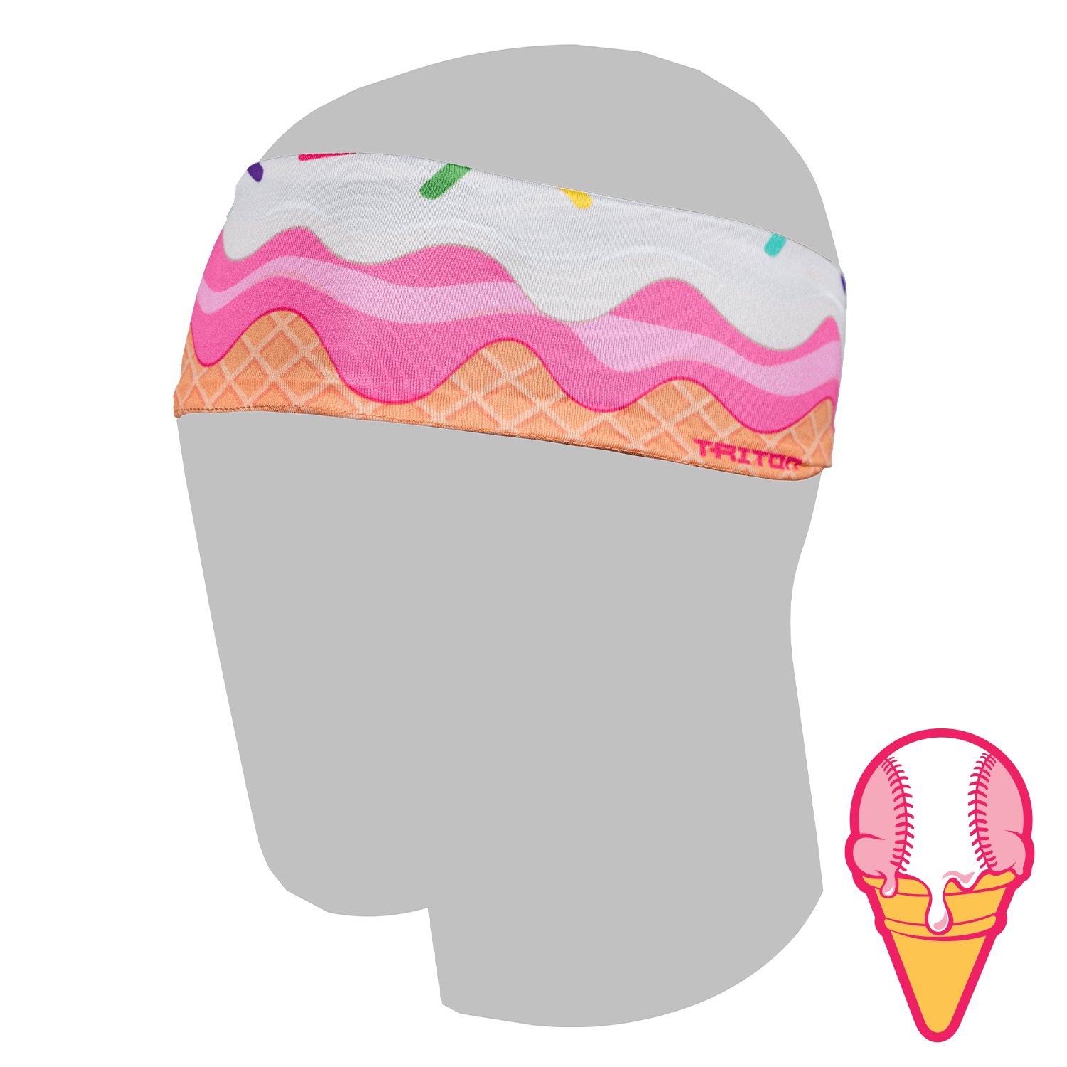 Cream City Ice Cream Baseball Lifestyle Seamhead Headband