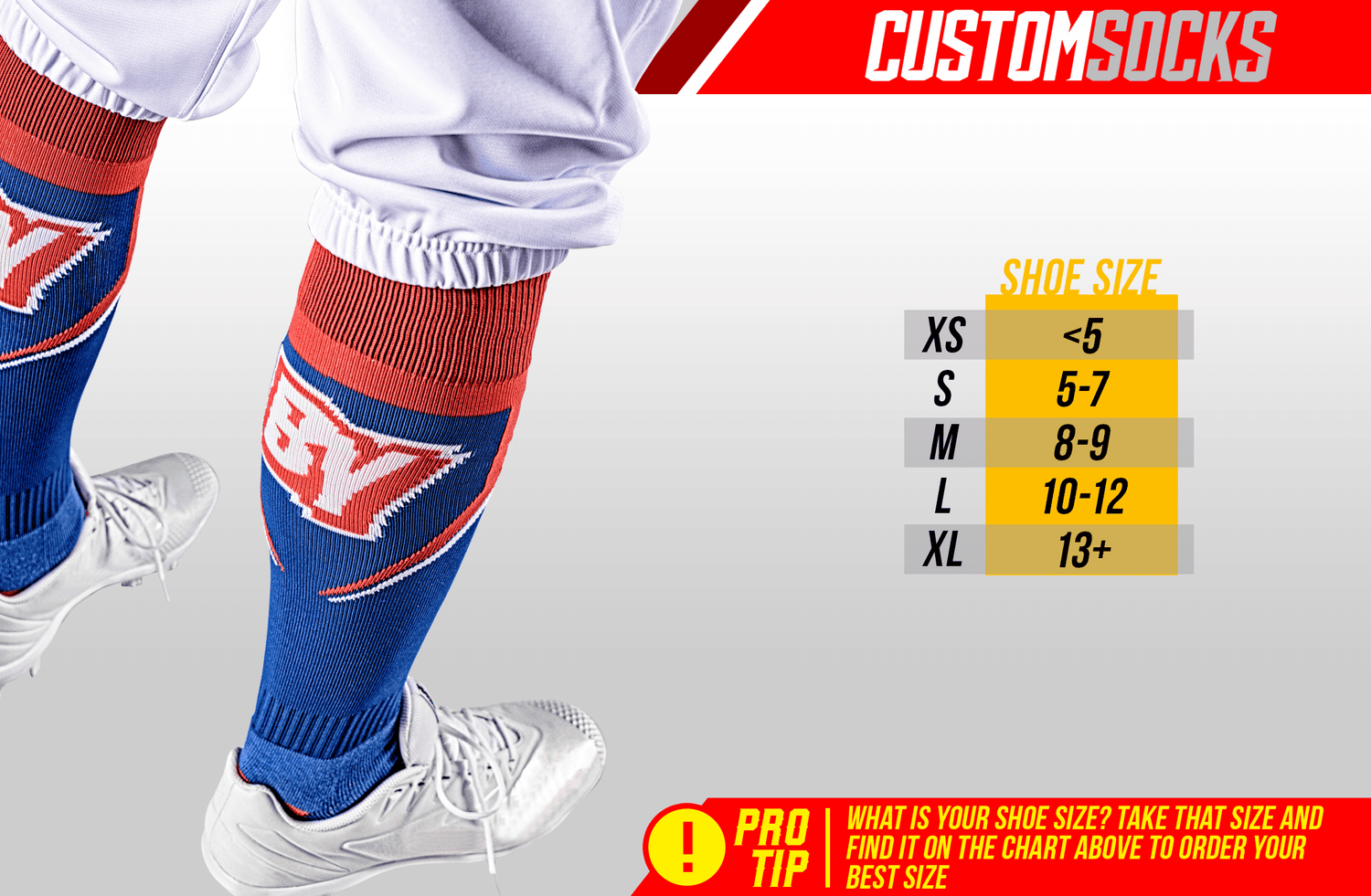 American Stripes Baseball Socks