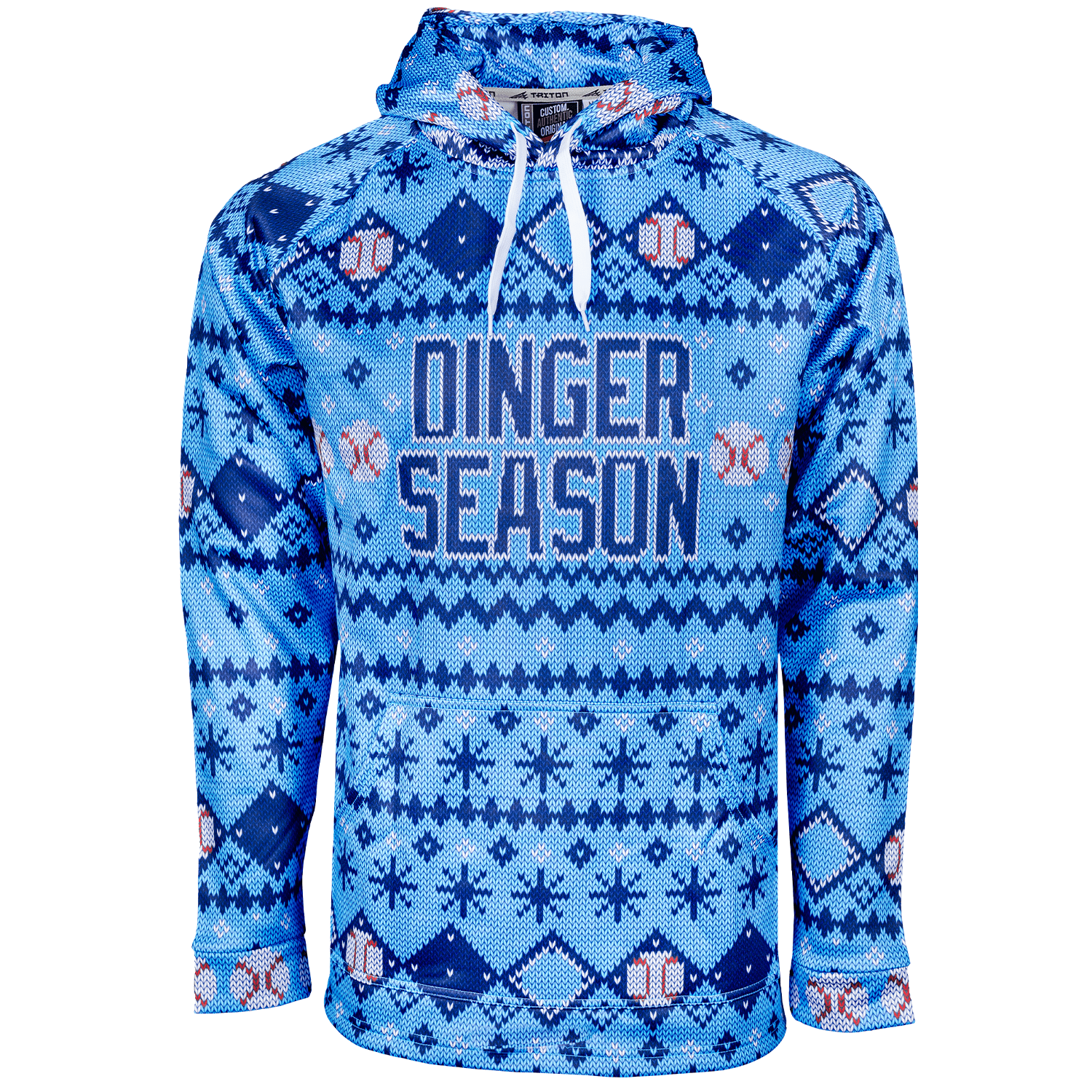 Dinger Season Christmas Vulcan Baseball Hoodie