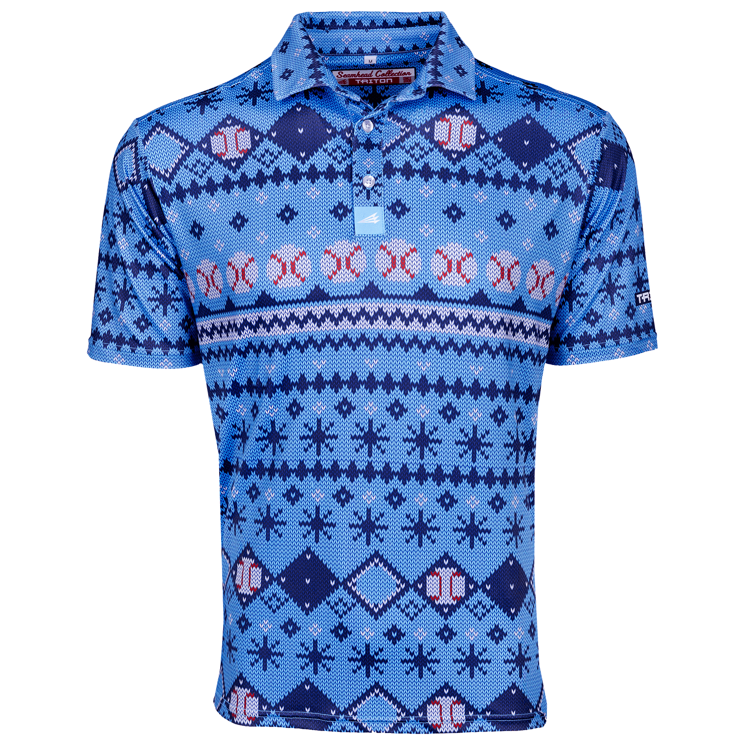 Christmas Sweater Baseball Lifestyle Polo