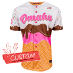 NCAA College World Series Omaha Baseball Jersey Shirt Ice Cream