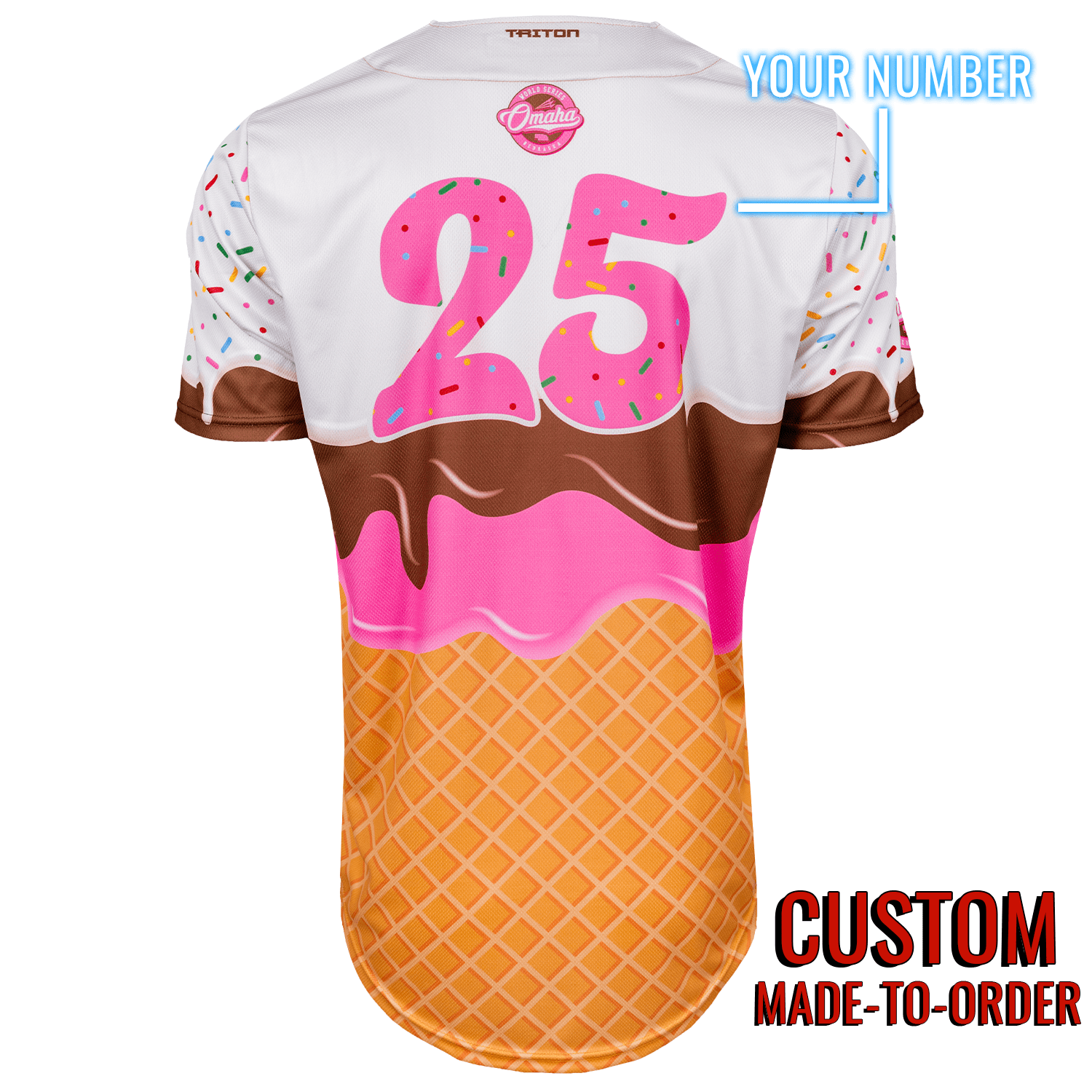 Omaha World Series Ice Cream Baseball Jersey 4XL