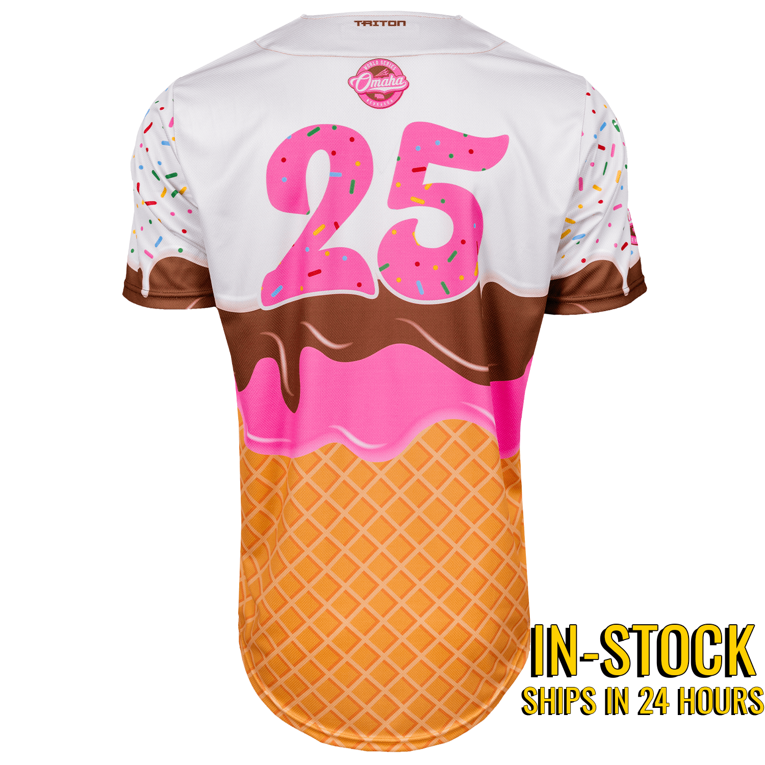 Omaha World Series 2025 Baseball Jersey (Ice Cream)