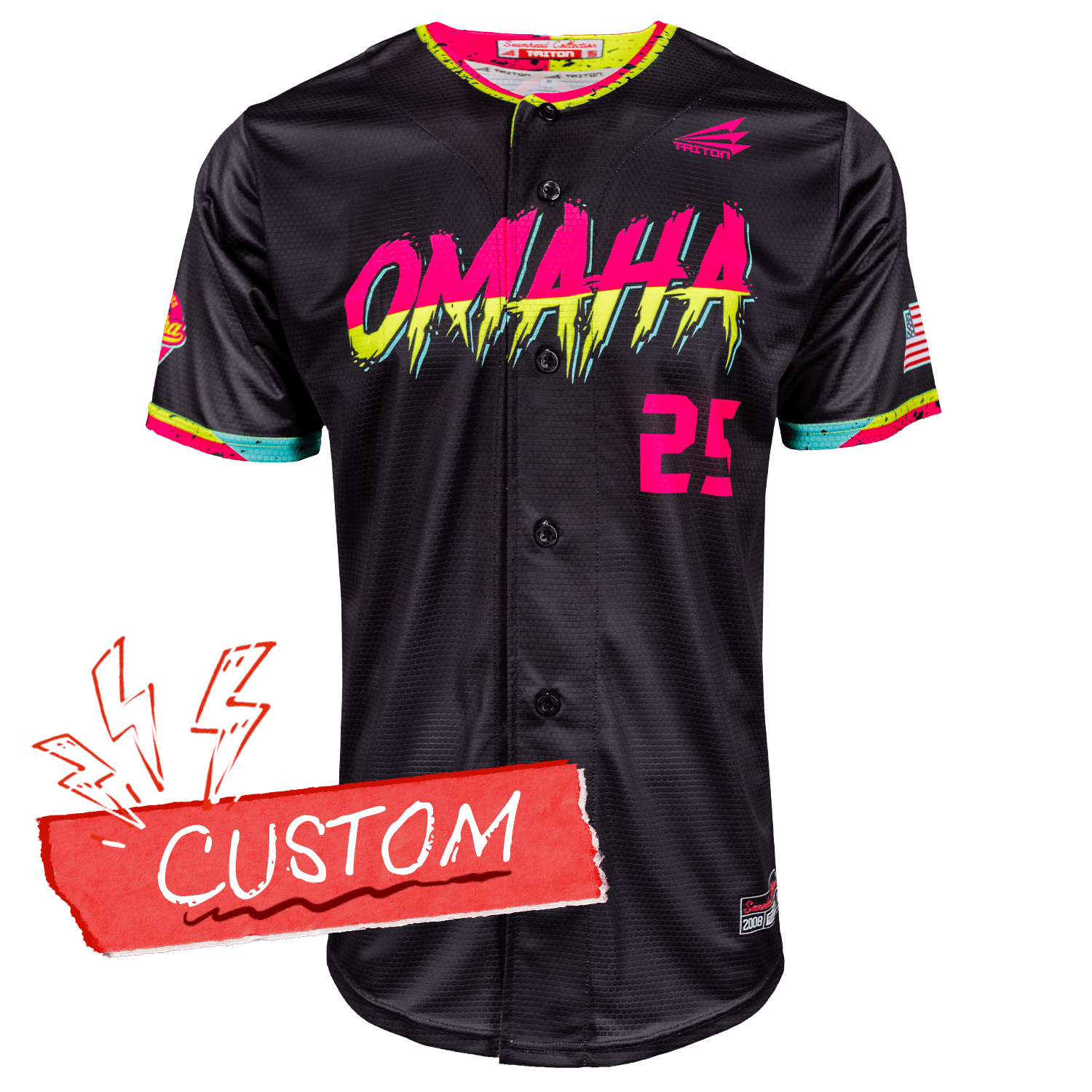 Omaha World Series Neon Baseball Jersey – Seamhead Swag