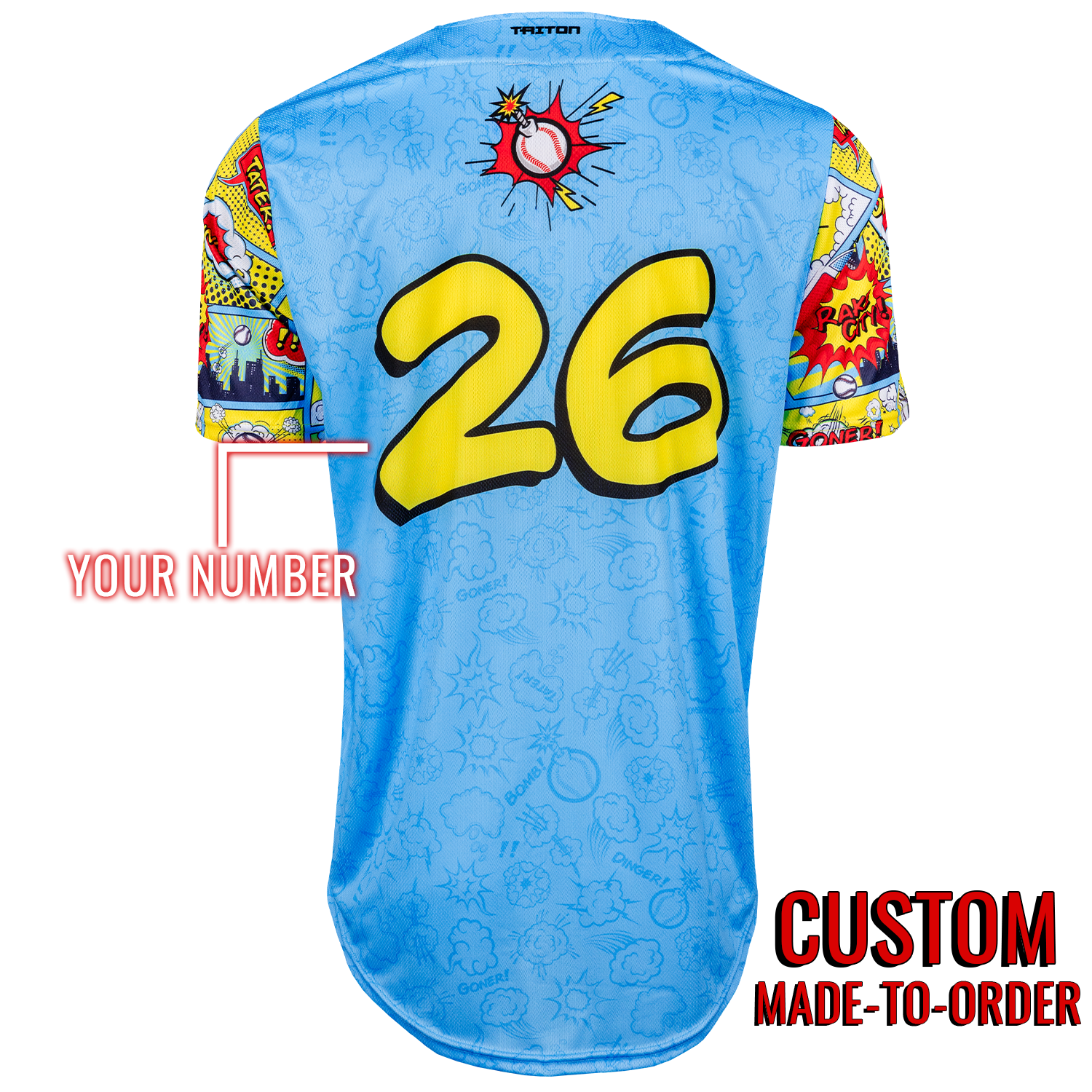 Comic Book Bombs - Omaha World Series Baseball Jersey *CUSTOM*