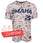 Duck Camo Omaha College World Series Baseball Jersey