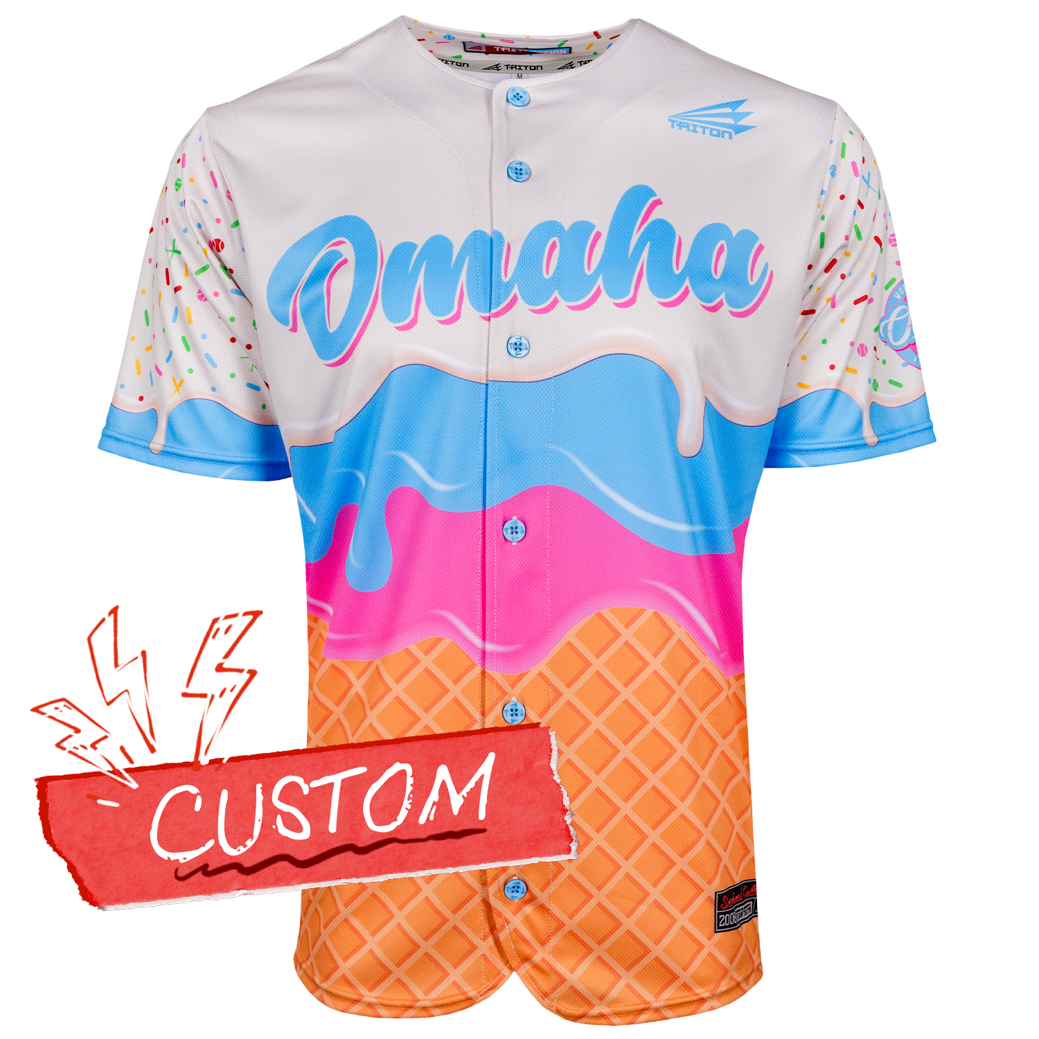 Omaha College World Series Ice Cream Sundae Baseball Jersey Shirt