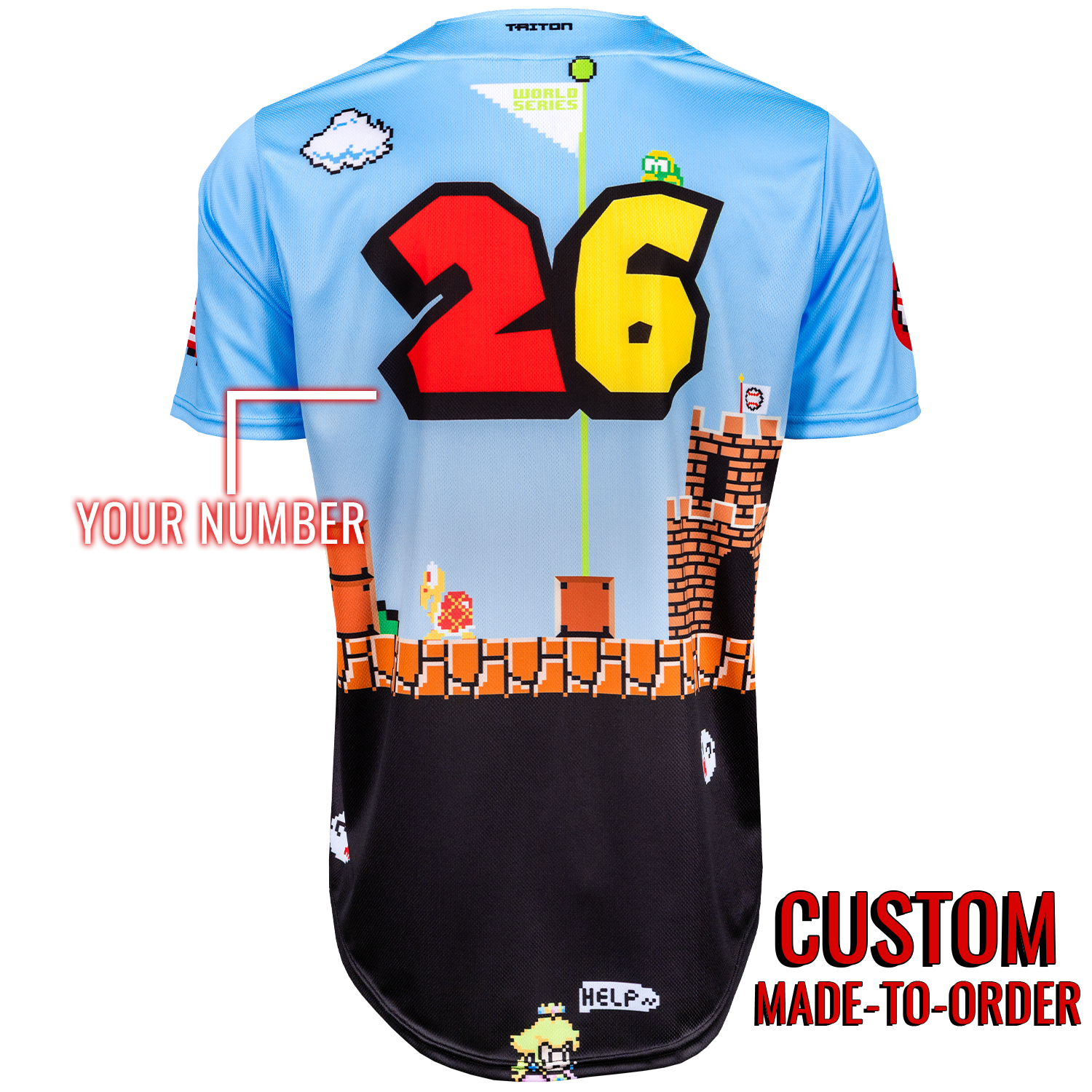 The 8-Bit Bomber - Omaha World Series Baseball Jersey *CUSTOM*