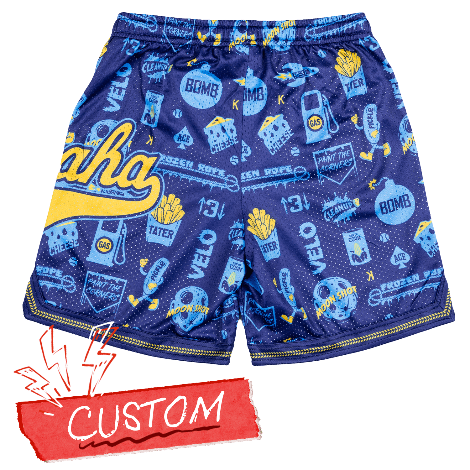 Omaha World Series Mesh Lifestyle Baseball Slang Shorts